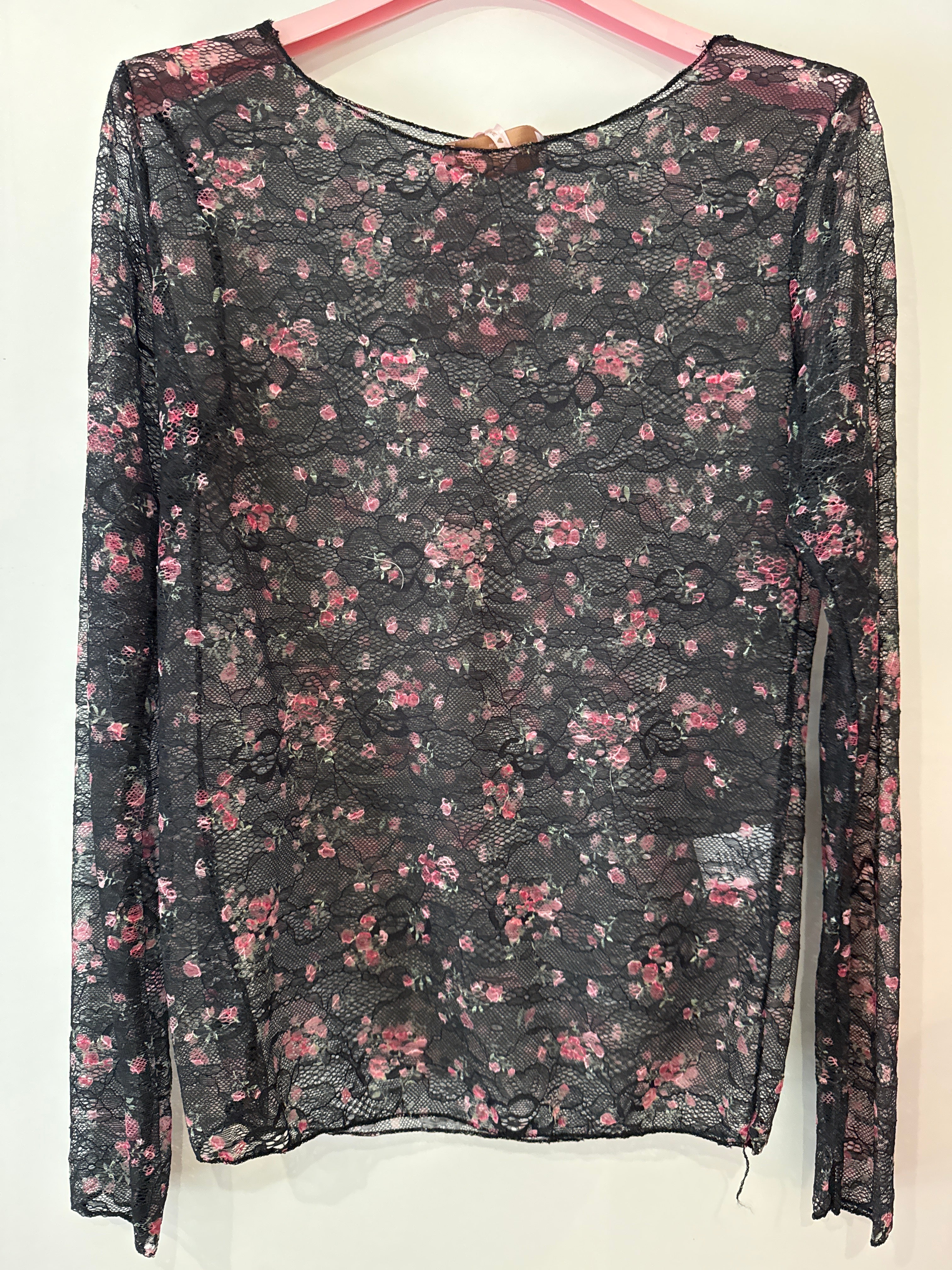 Blümchen Spitzenshirt