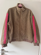Kuscheljacke mit Seitenstreifen