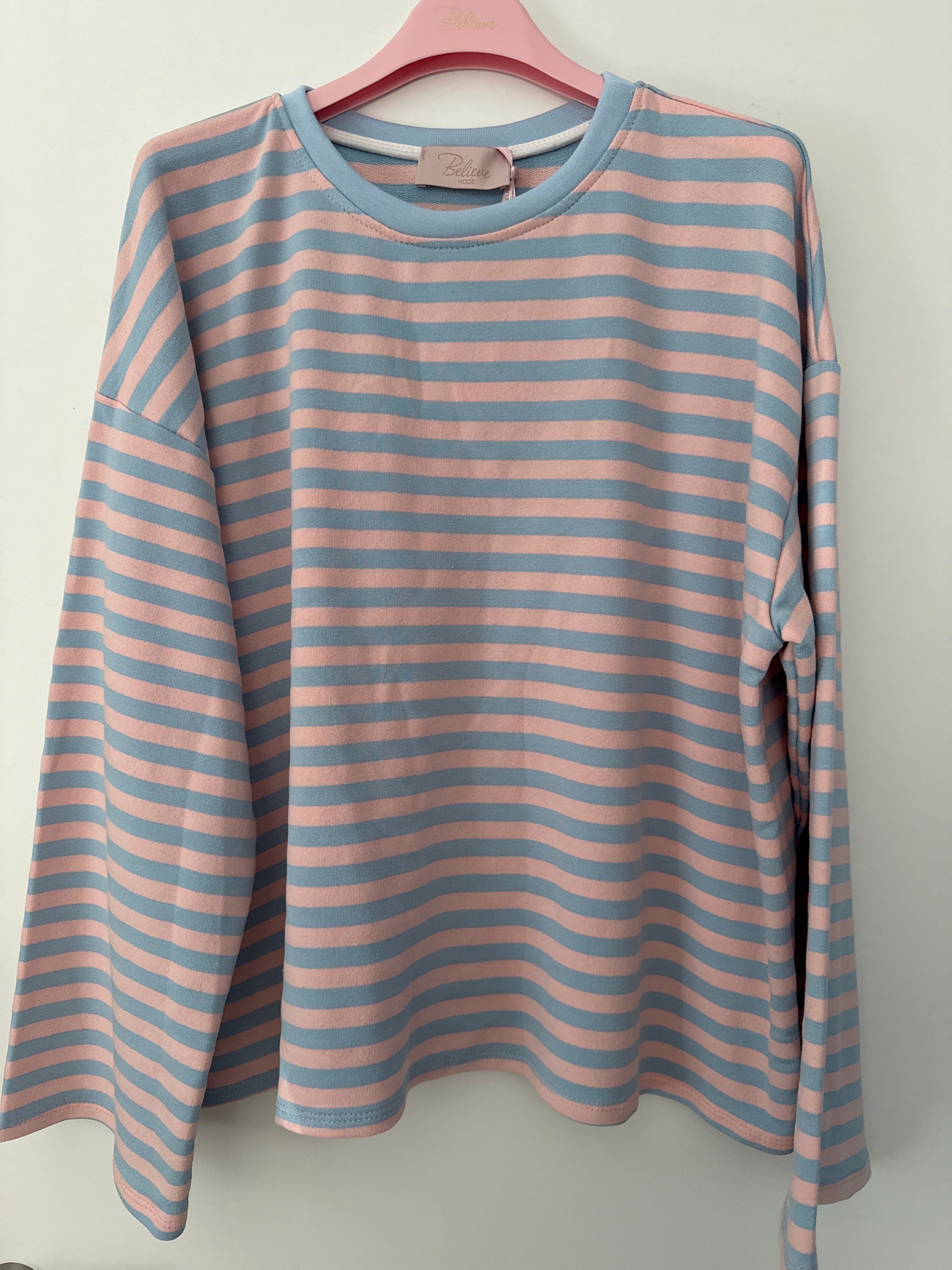 Buntes Streifensweatshirt