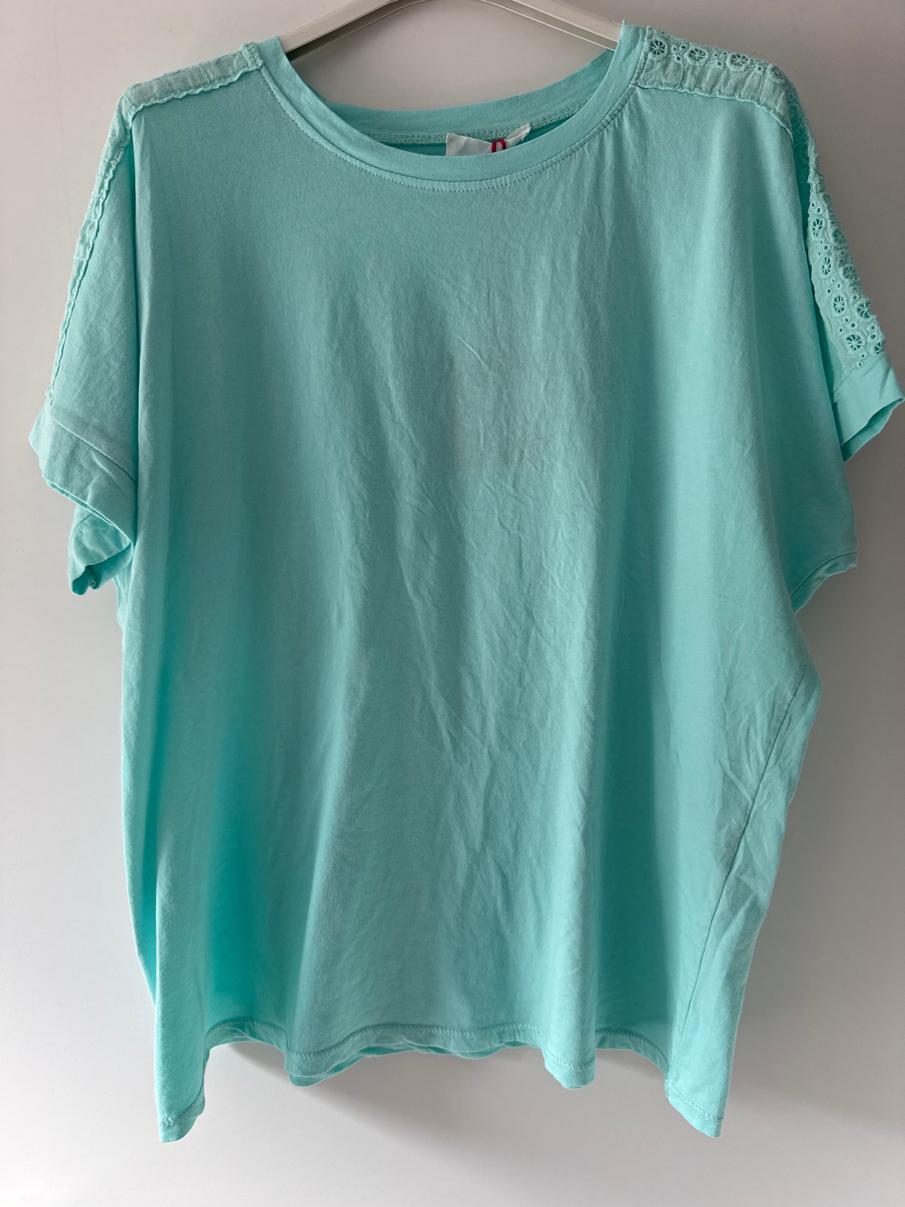 Baumwoll Spitzenshirt