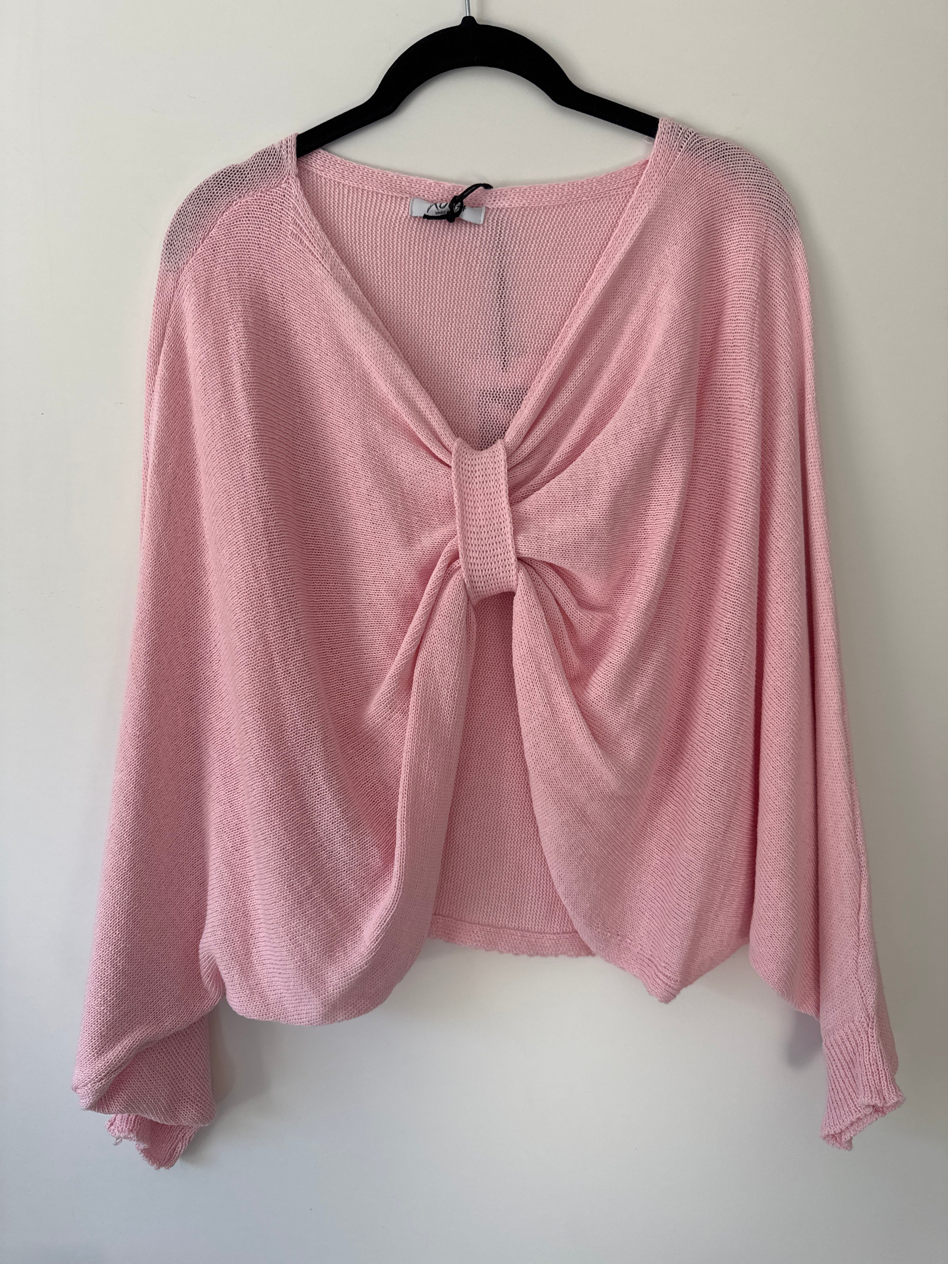 Baumwollpulli mit Schleife