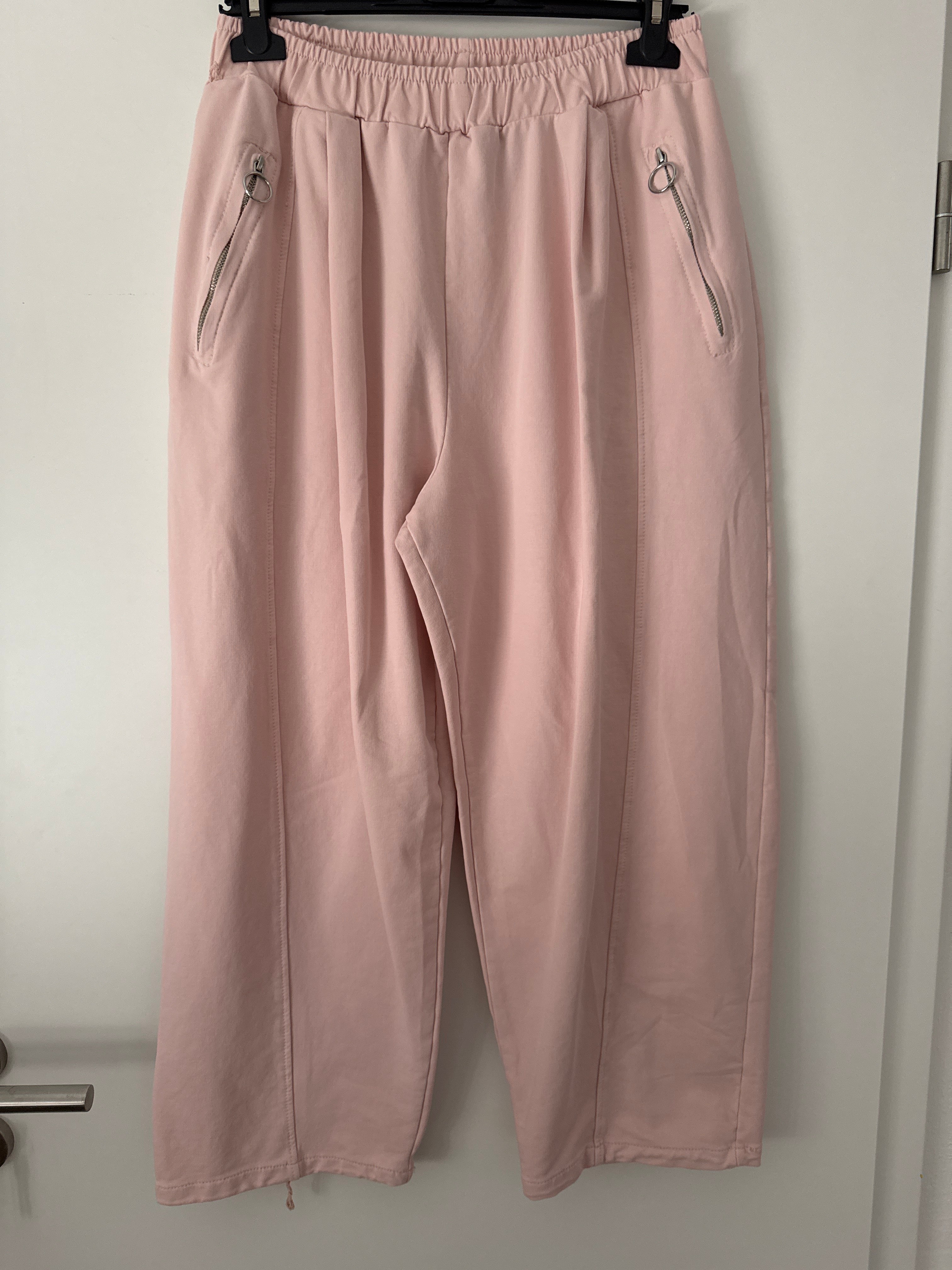 Baumwoll Jogpant mit Seitl. Reissverschluss