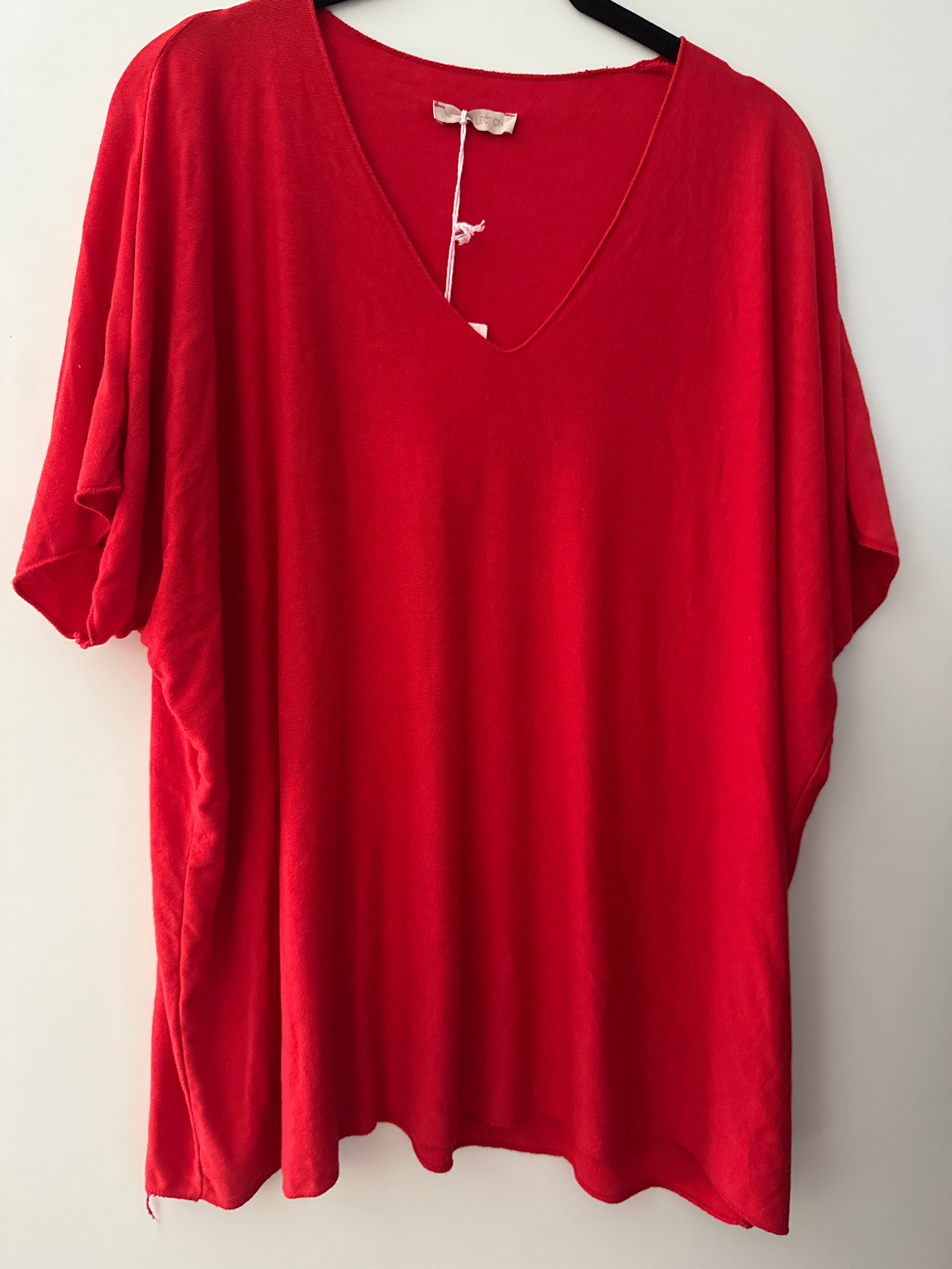Viskose Shirt mit V Ausschnitt