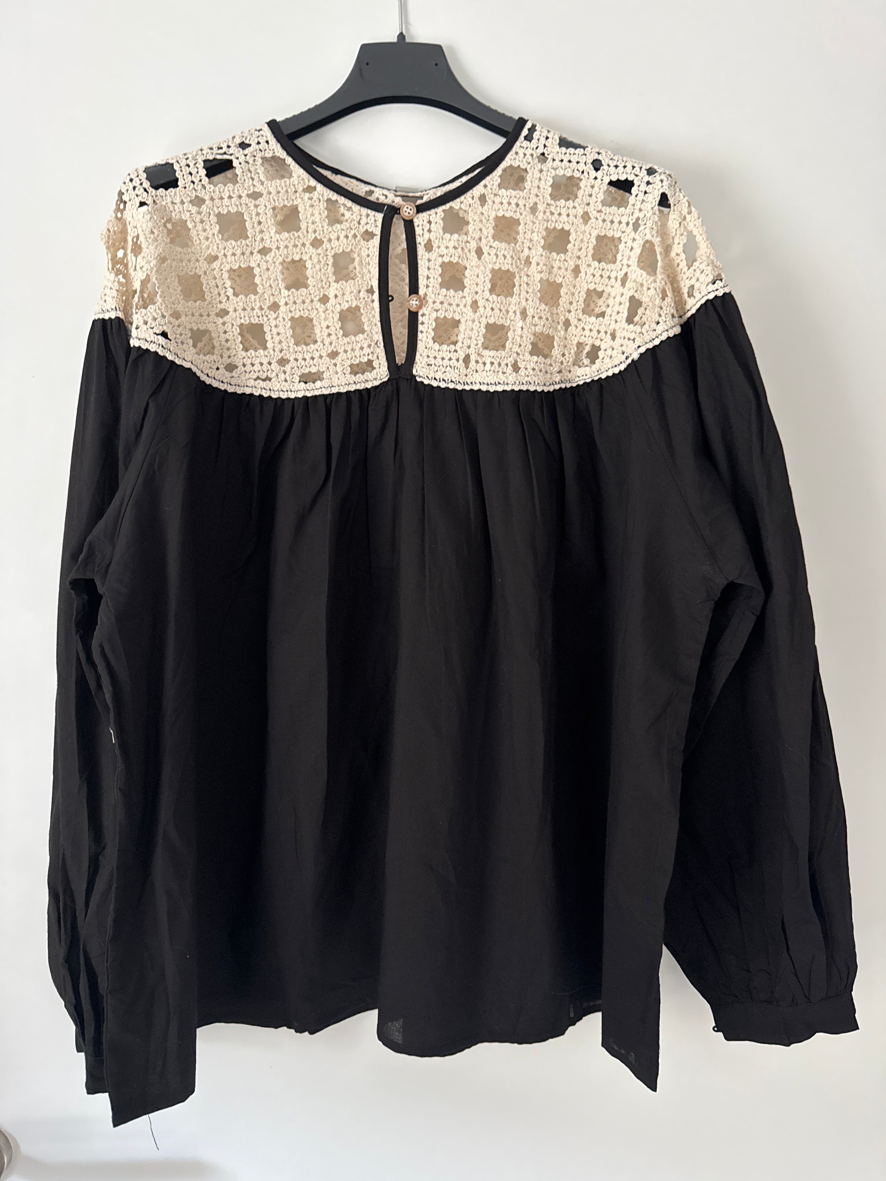 Boho Bluse Häkeloptik