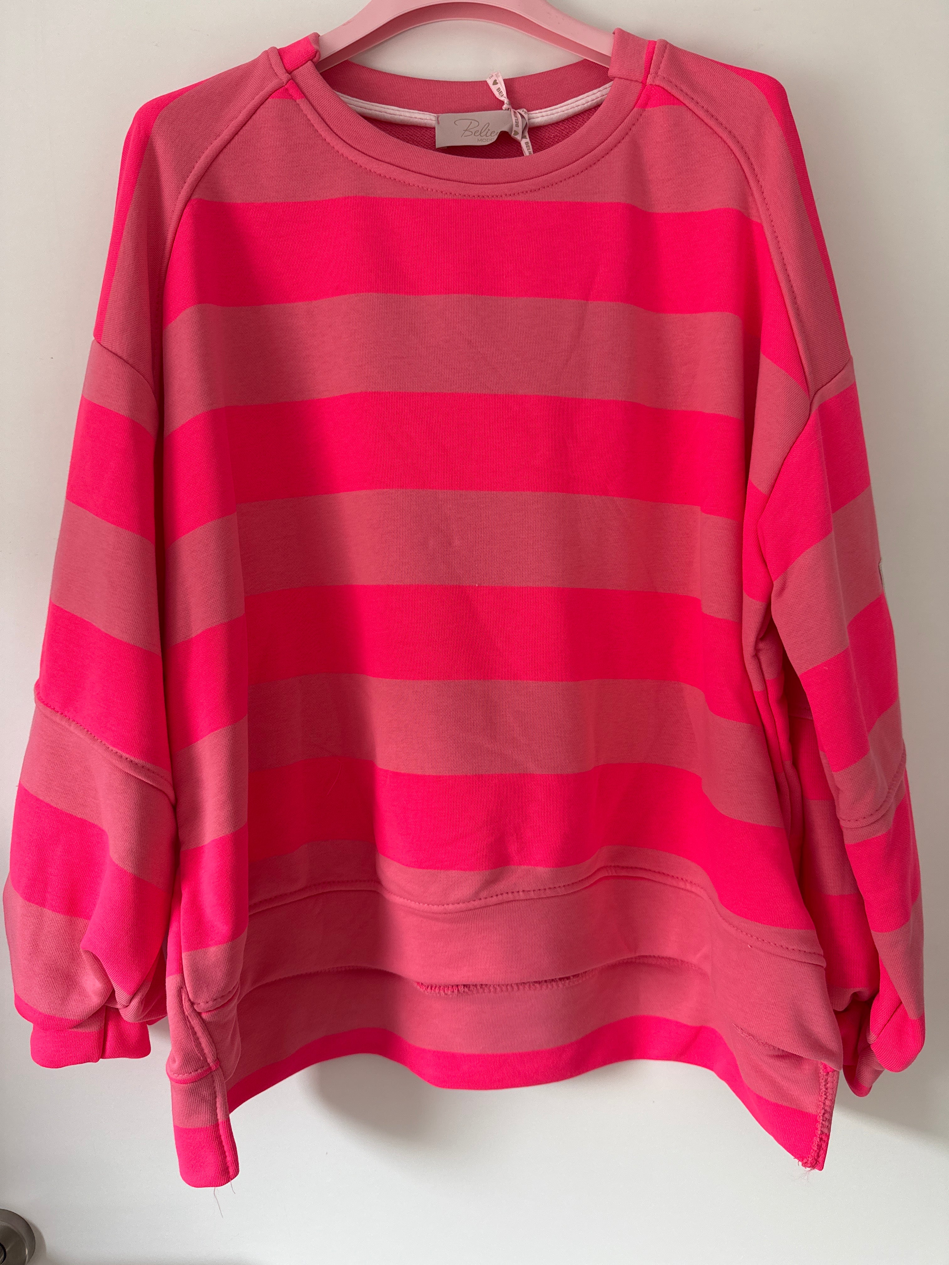 Streifensweatshirt believe