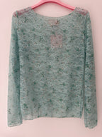 Blümchen Spitzenshirt