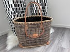 Kleinere Bast Shoppertasche