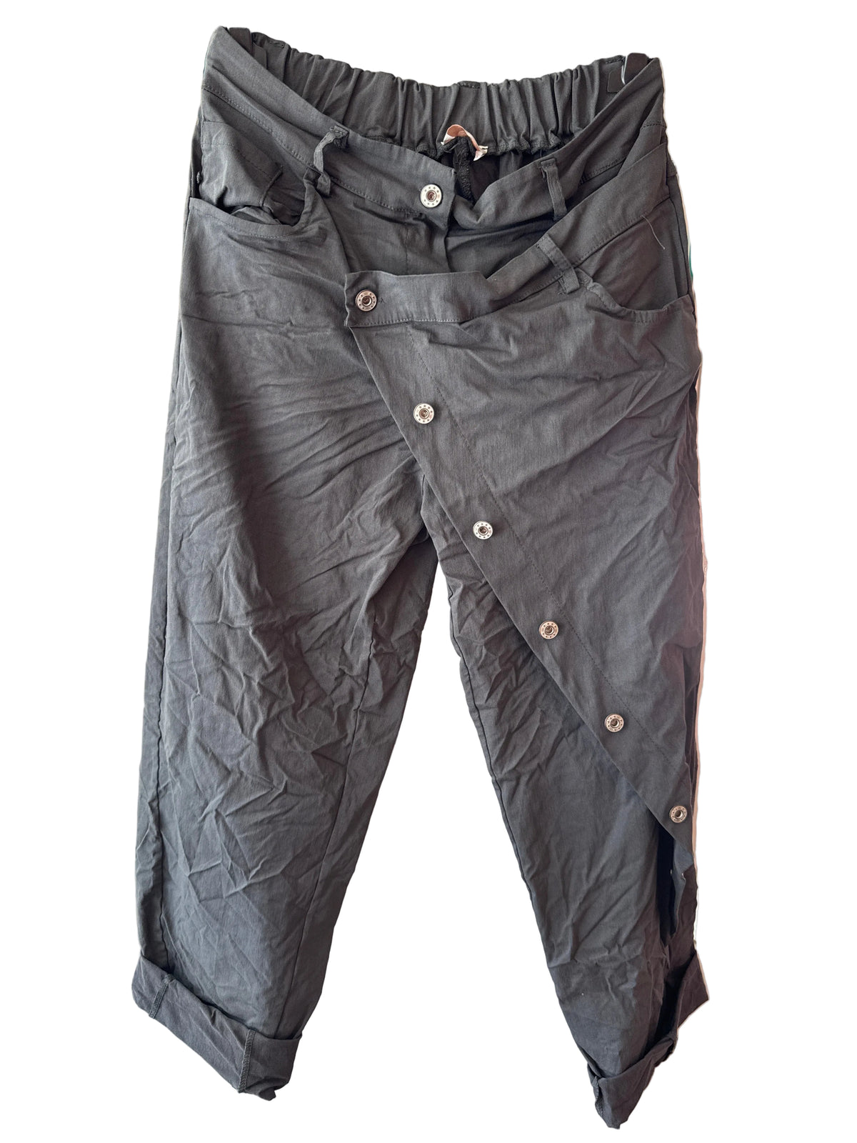 Baggy Jogpant mit schräger Knopfleiste