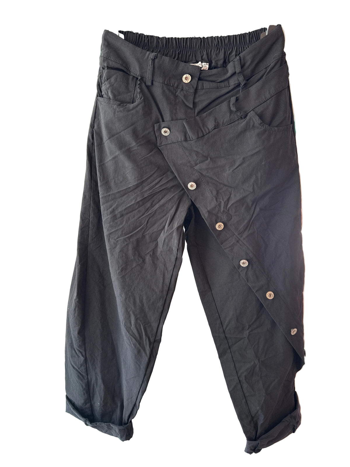 Baggy Jogpant mit schräger Knopfleiste