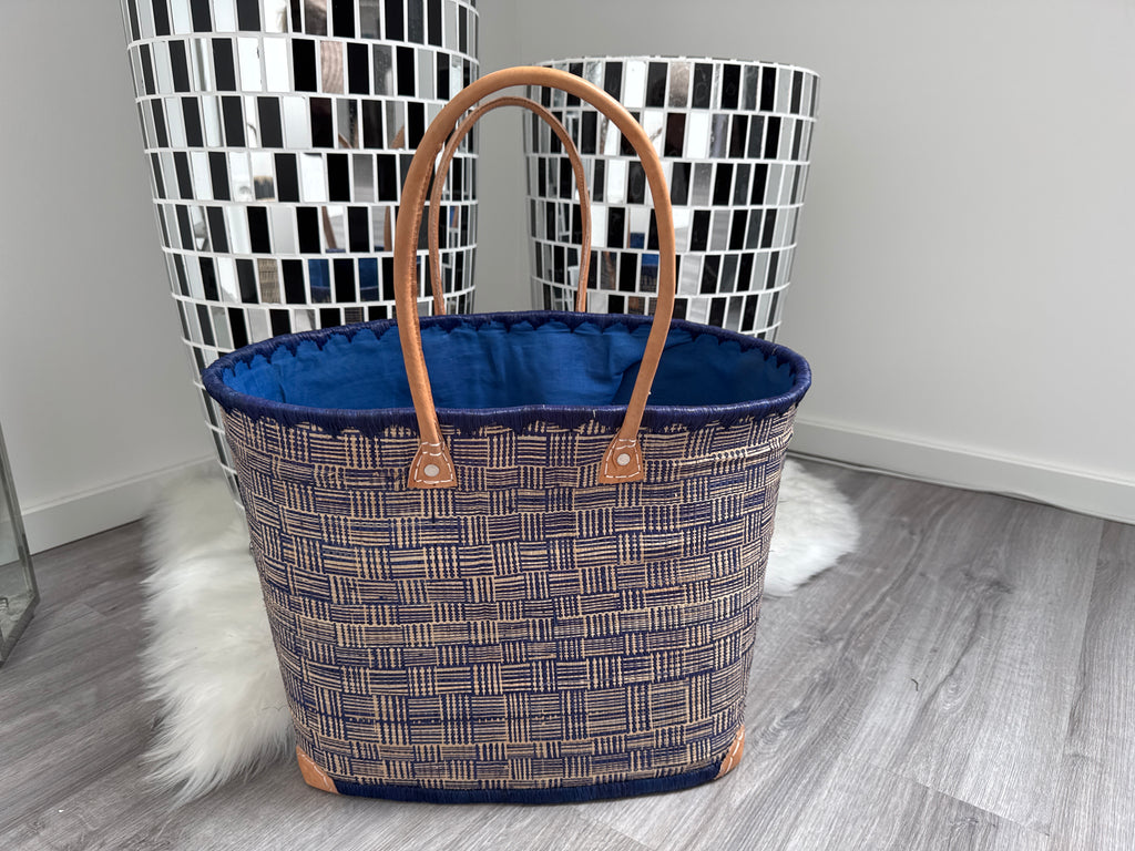 Nachhaltige große Bast Shoppertasche