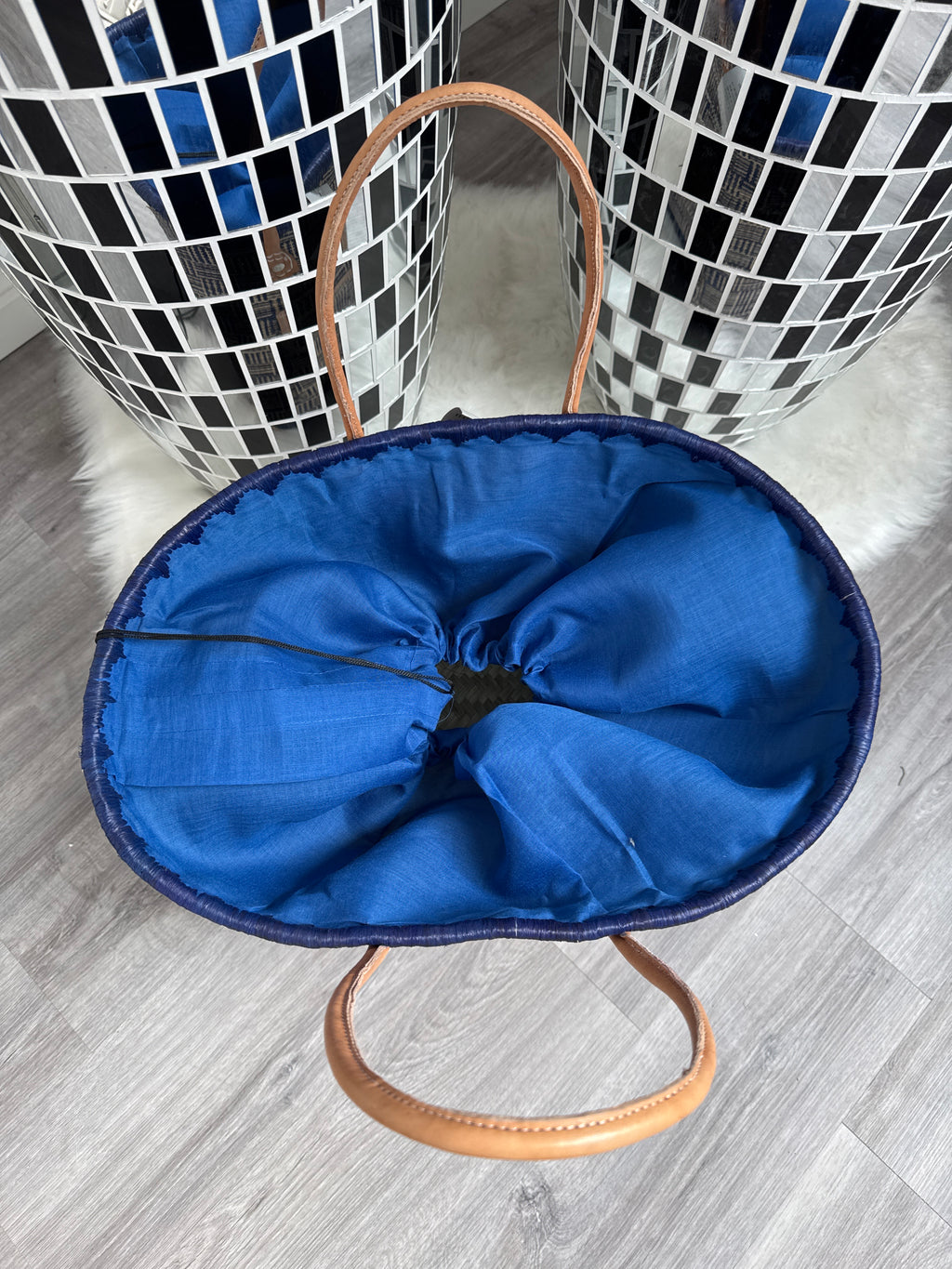 Nachhaltige große Bast Shoppertasche