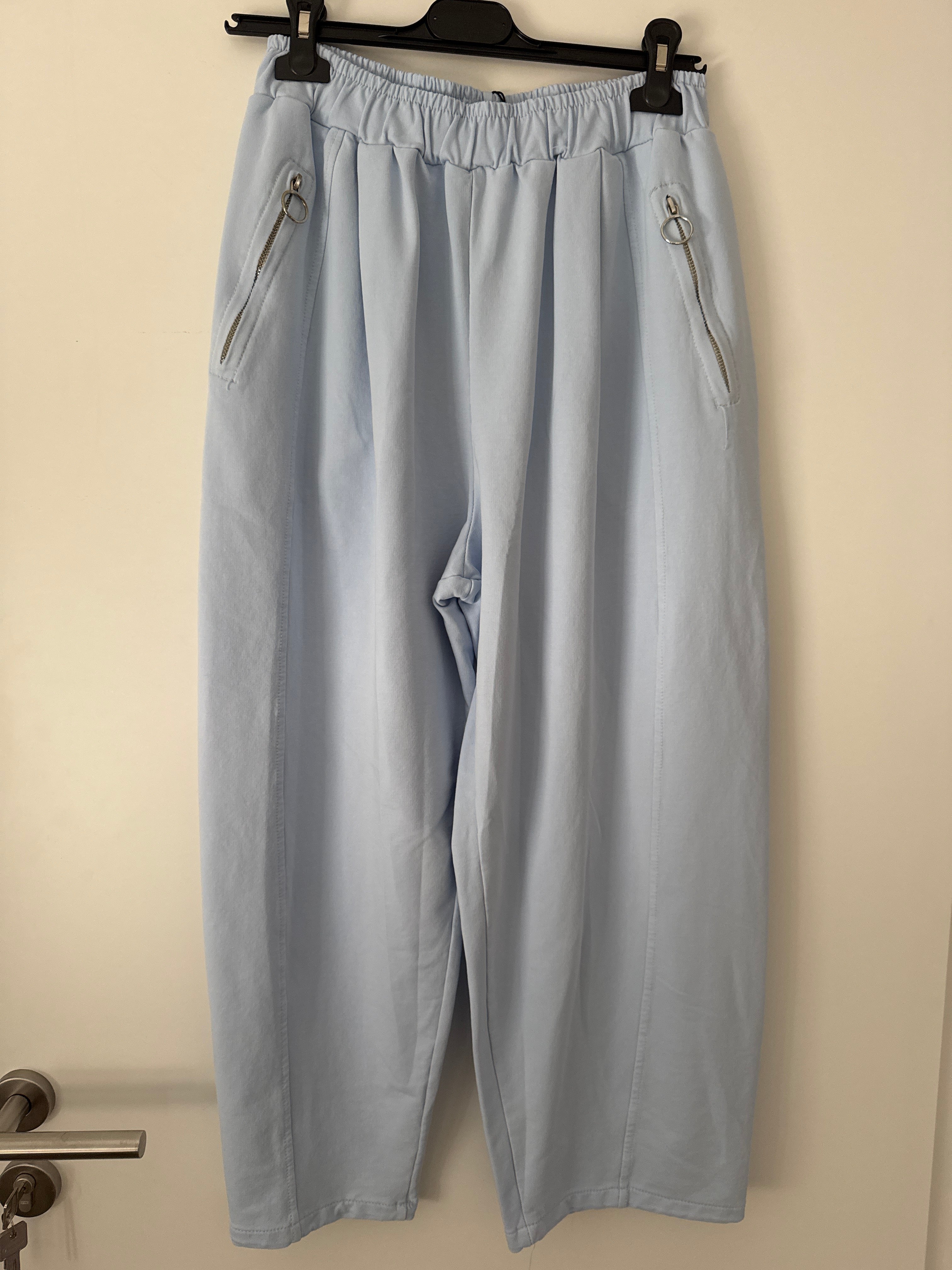 Baumwoll Jogpant mit Seitl. Reissverschluss