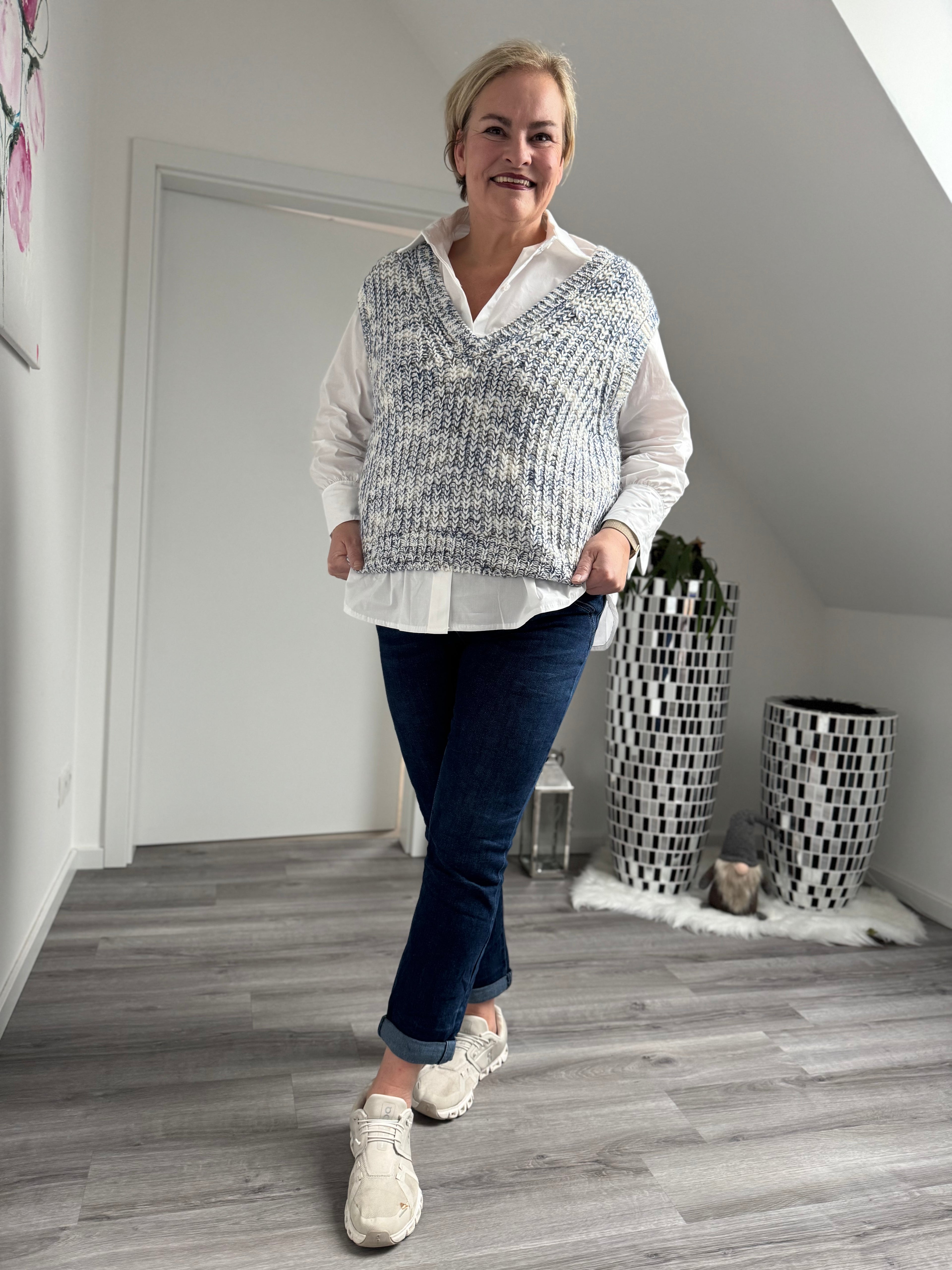 Strickpolunder Red Button