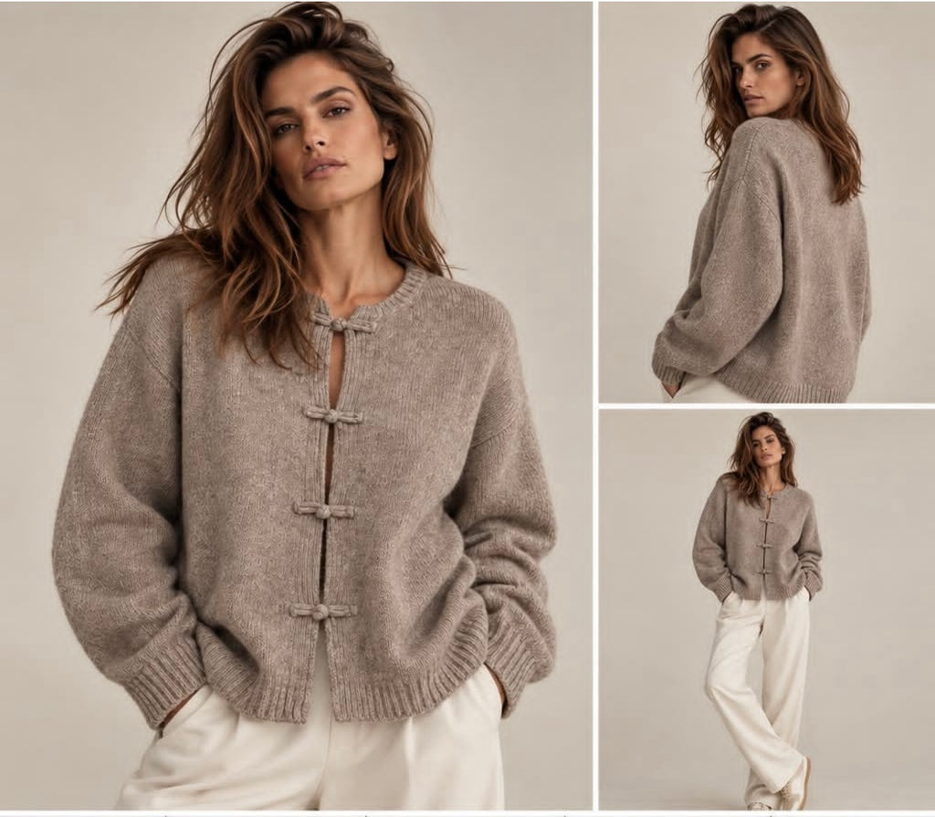 Strickweste im Military Style