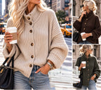 Strickjacke in Kastenform mit weitern Ärmeln