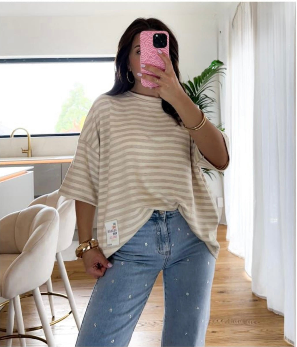 Sweatshirt gestreift