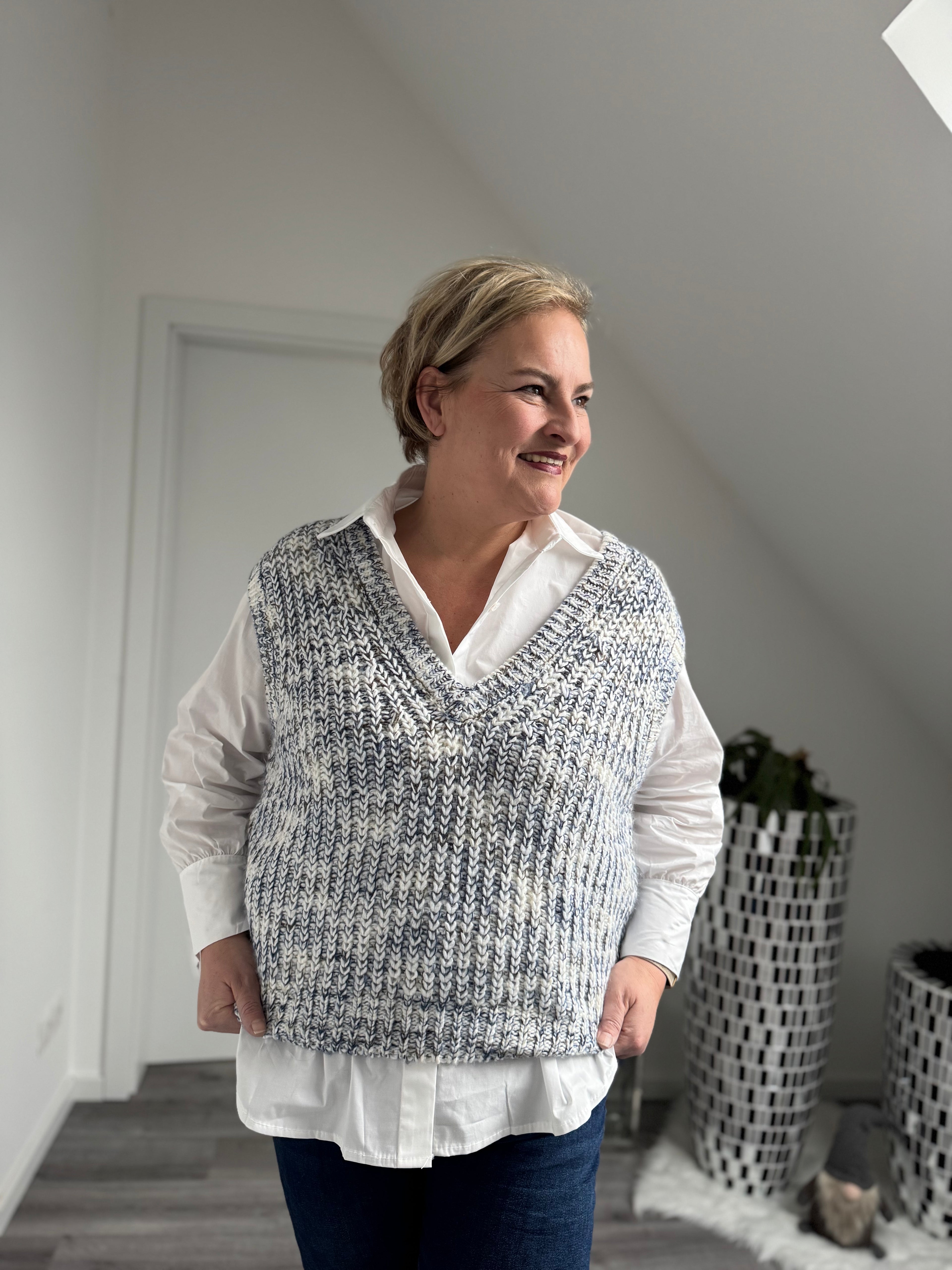 Strickpolunder Red Button