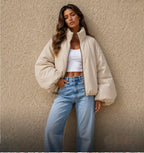 Oversize Jacke mit Ballonärmeln