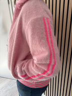Kuscheljacke mit Seitenstreifen