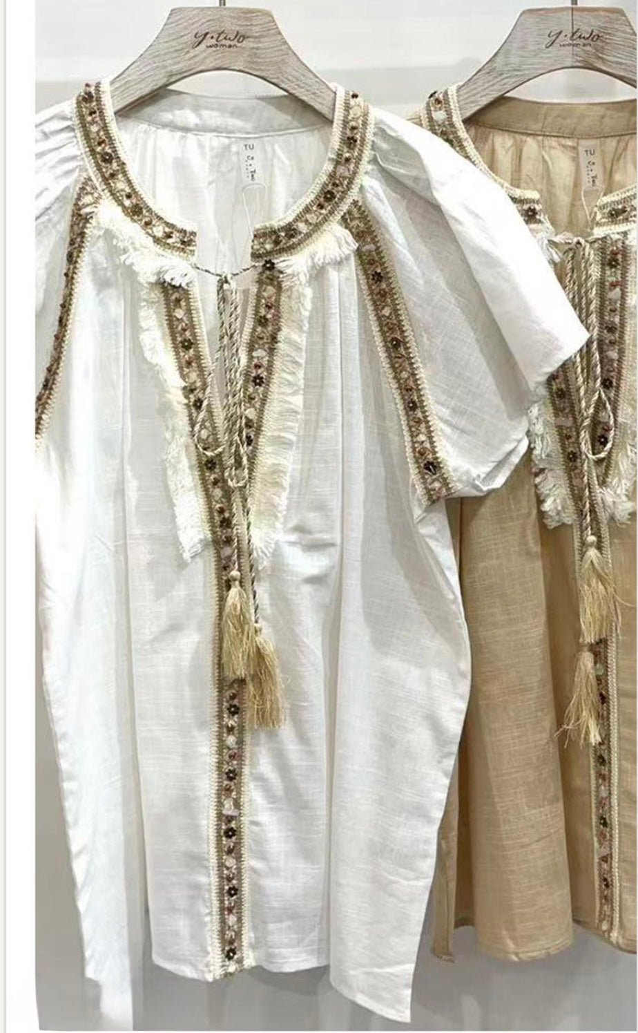 Boho Bluse mit Quasten