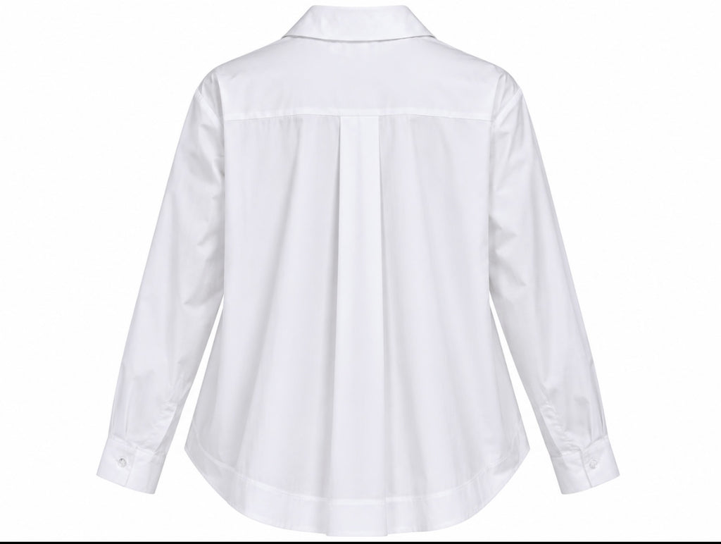 Weiße Longbluse Klassisch modern