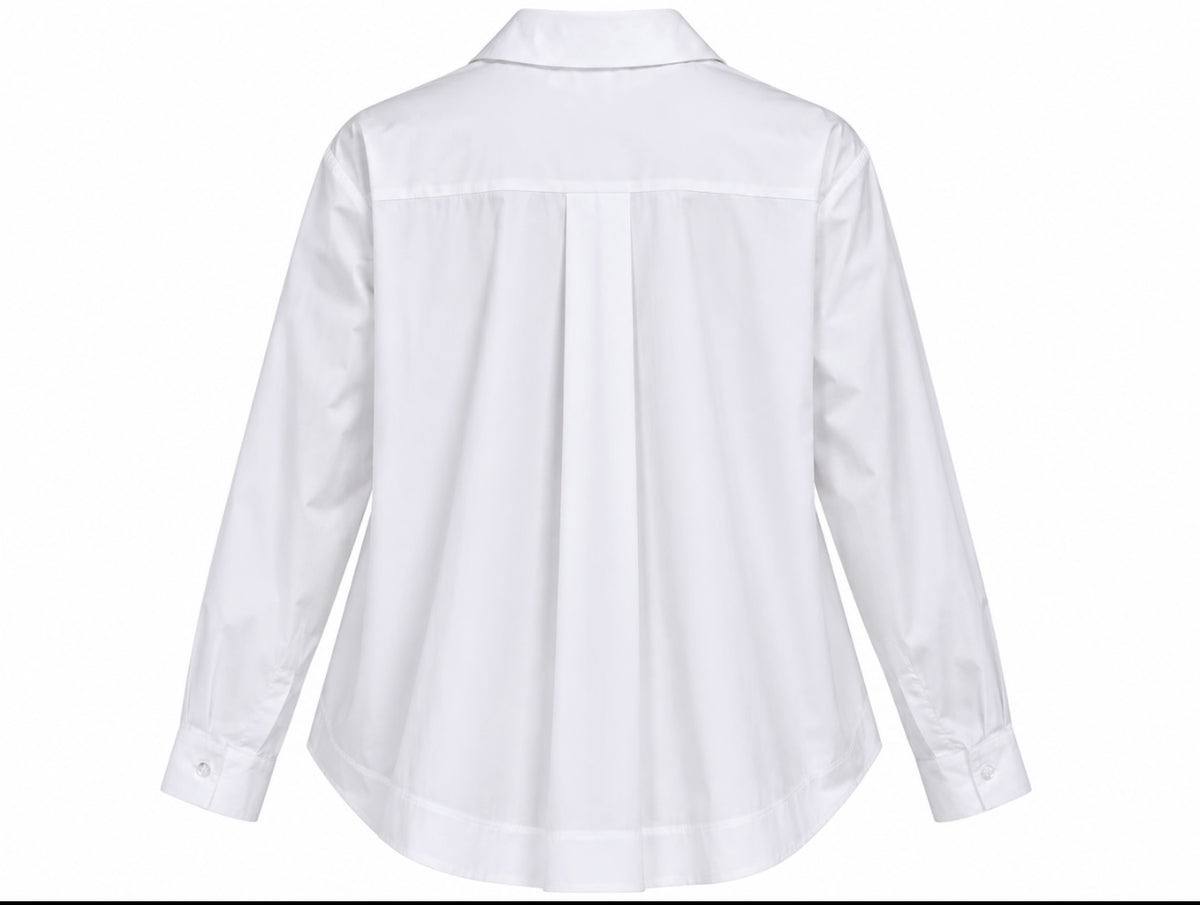 Weiße Longbluse Klassisch modern