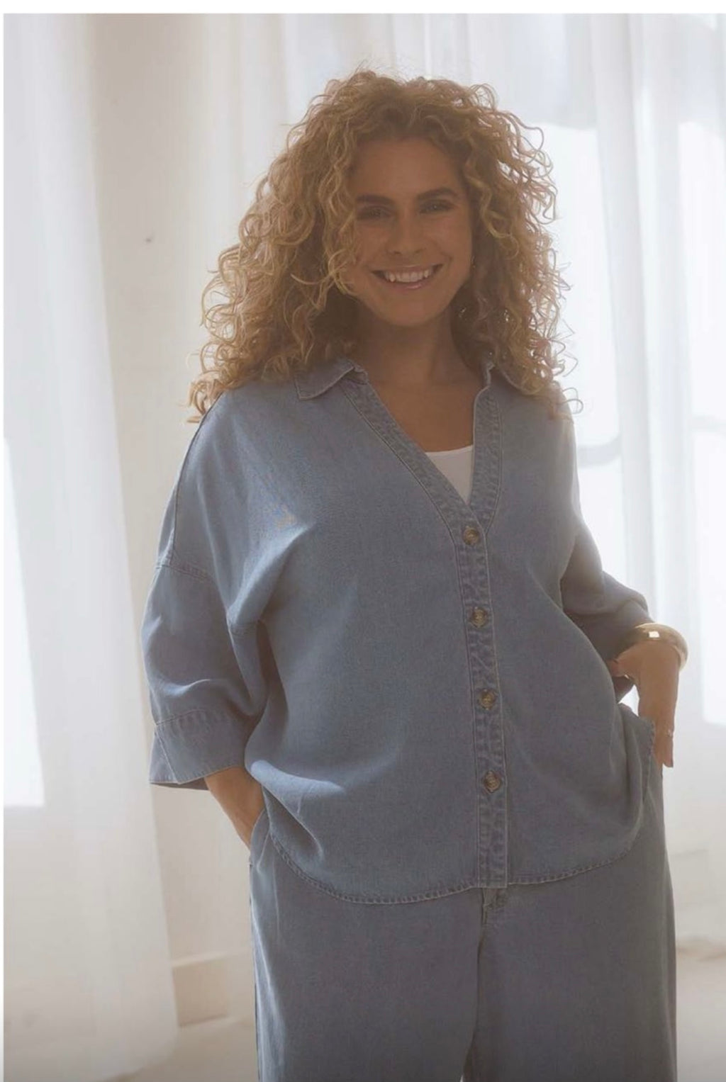 Oversize Jeansbluse yest