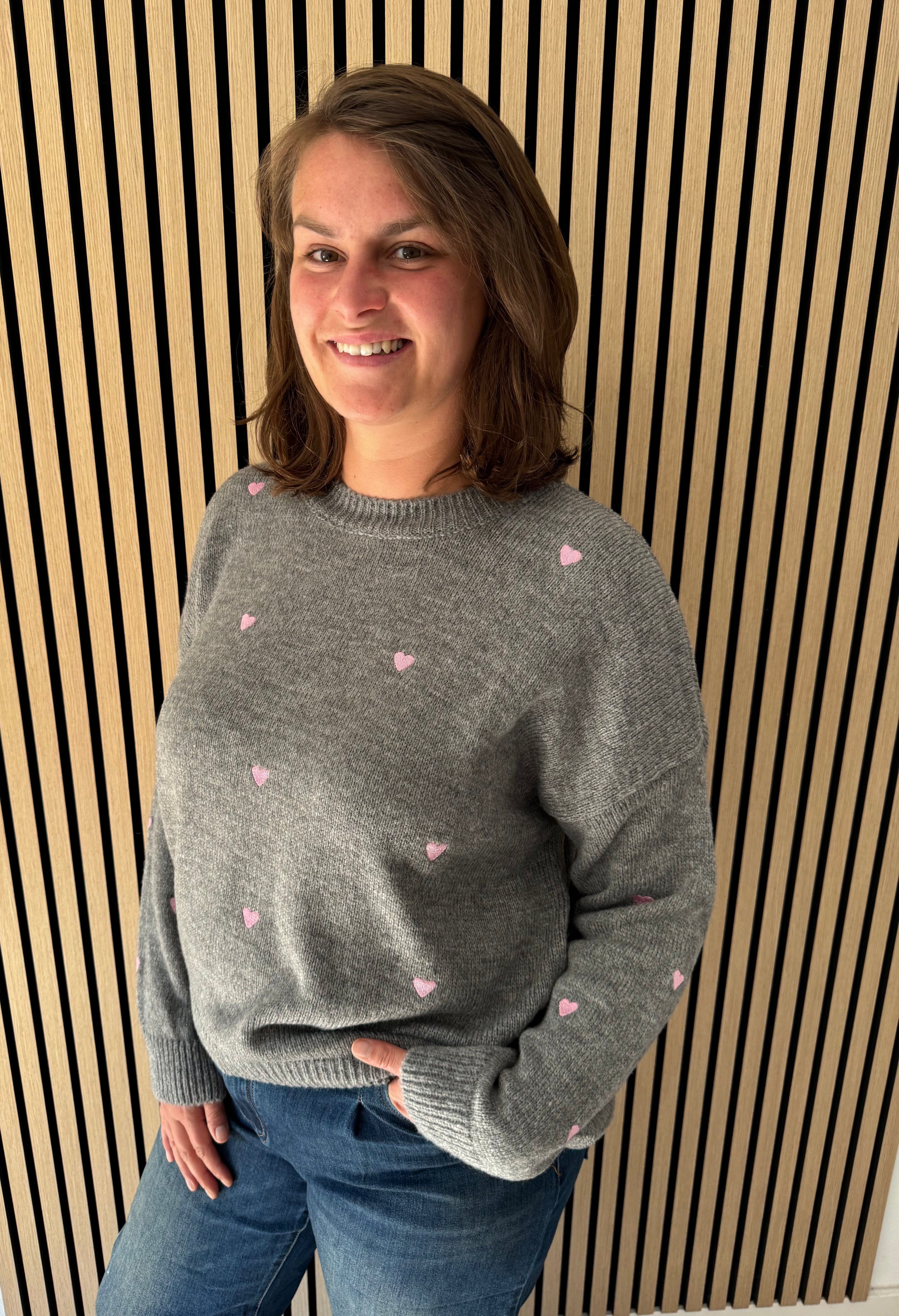 Herzchen Strickpullover