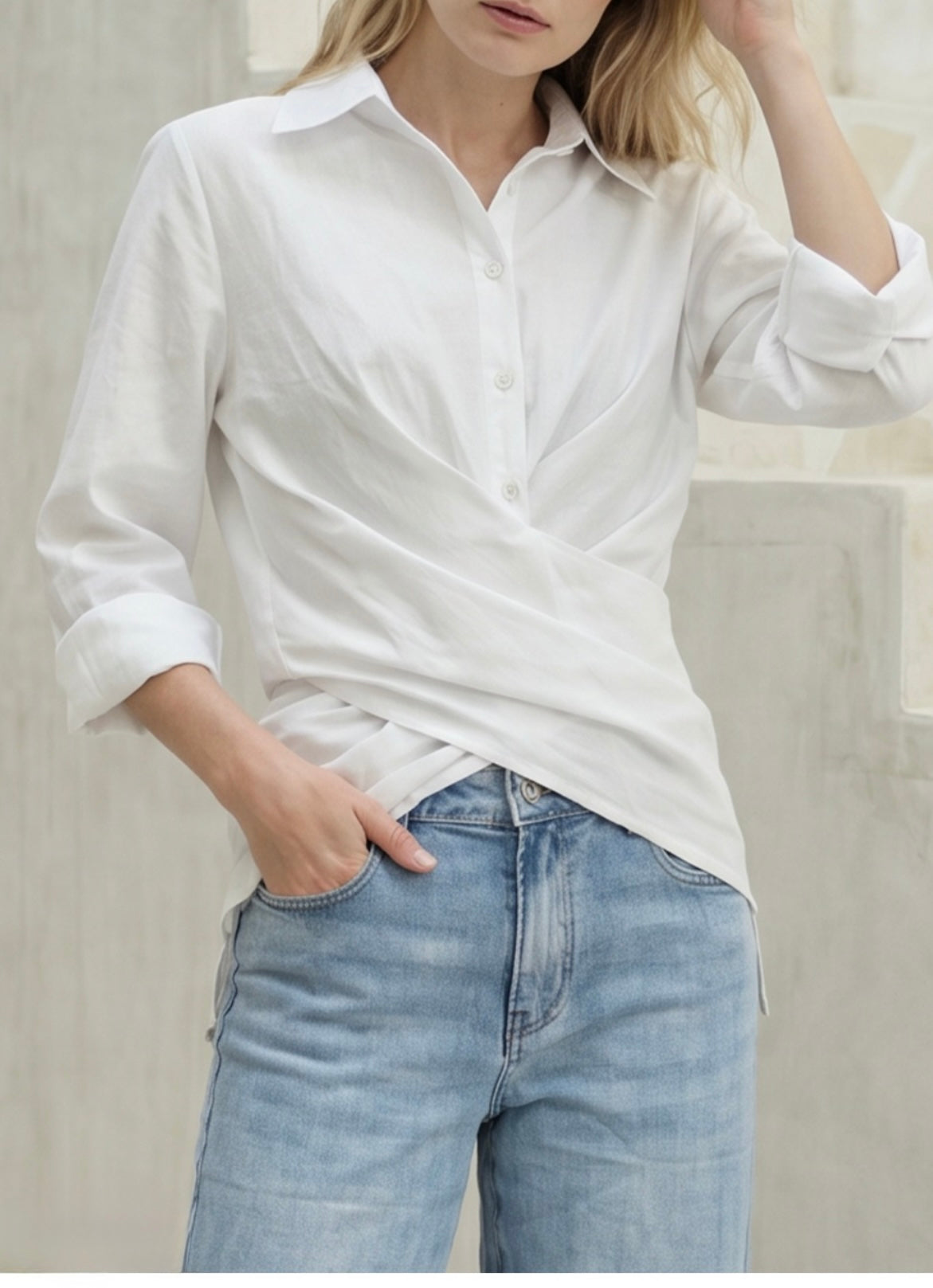 Wickelbluse weiss