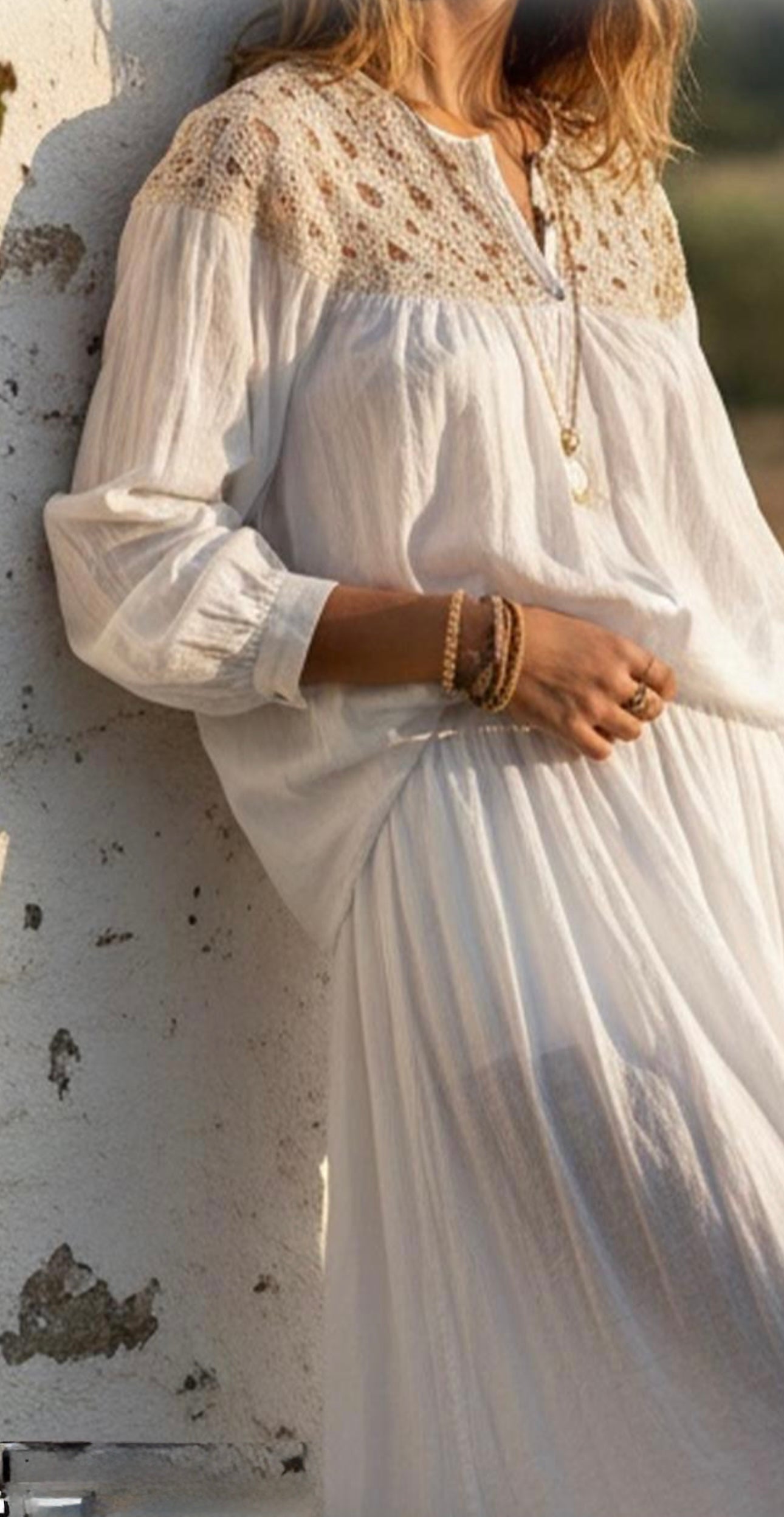 Boho Bluse Häkeloptik