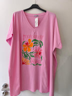 Curvy Print T Shirt