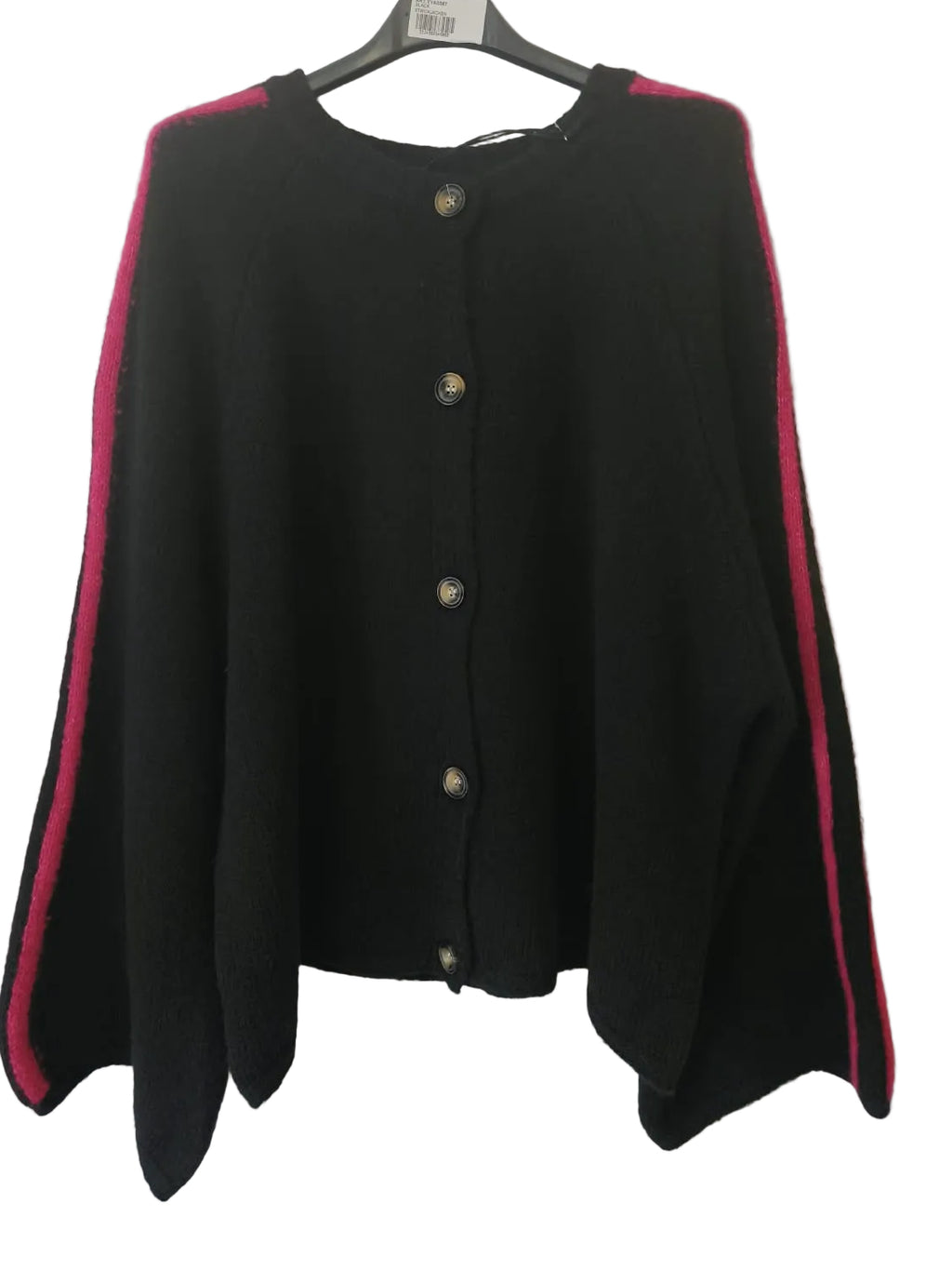 Strickjacke mit Kontraststreifen
