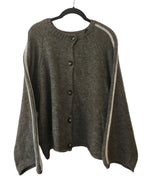 Strickjacke mit Kontraststreifen