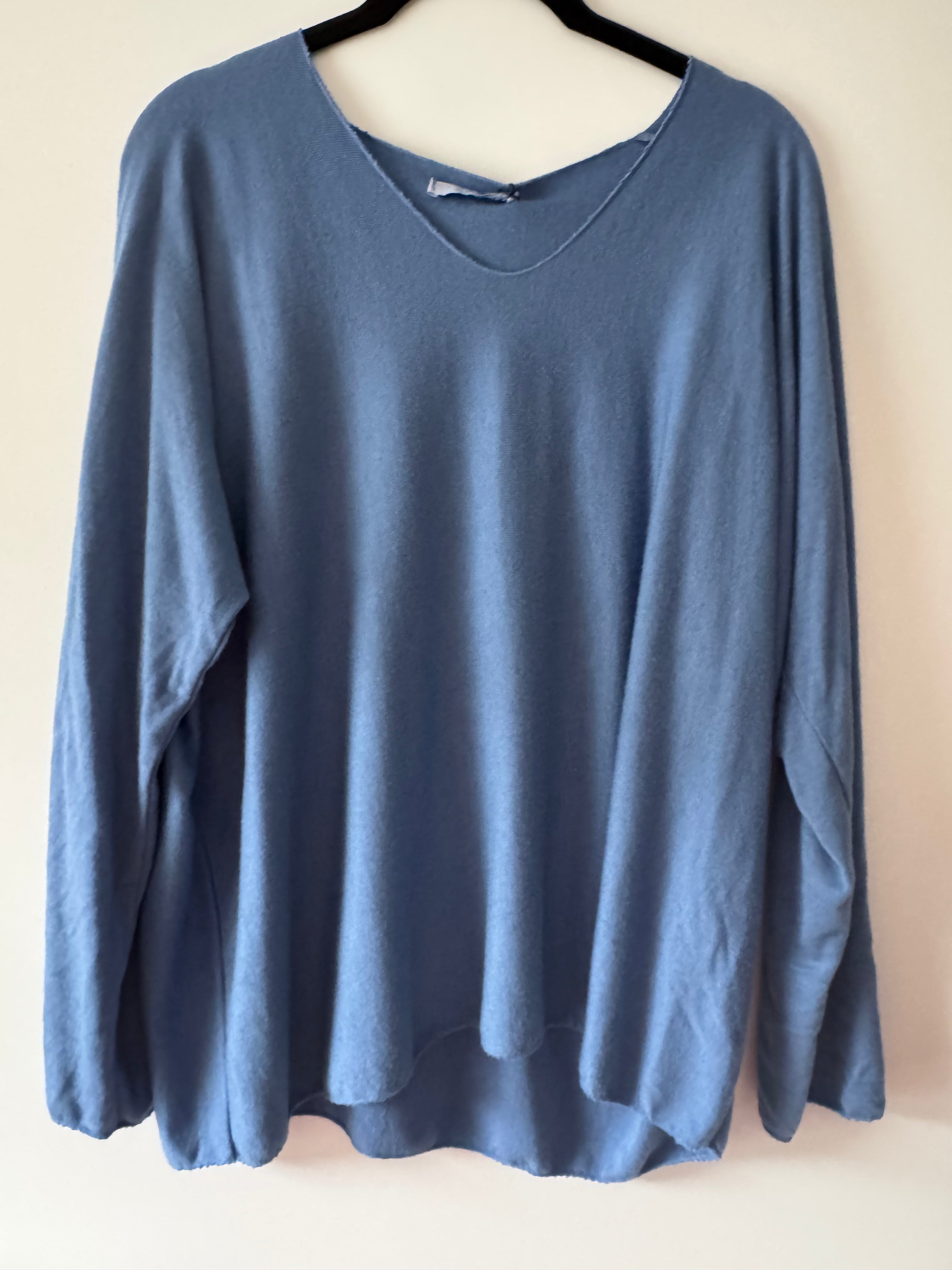 Feinstrickpulli mit V Ausschnitt