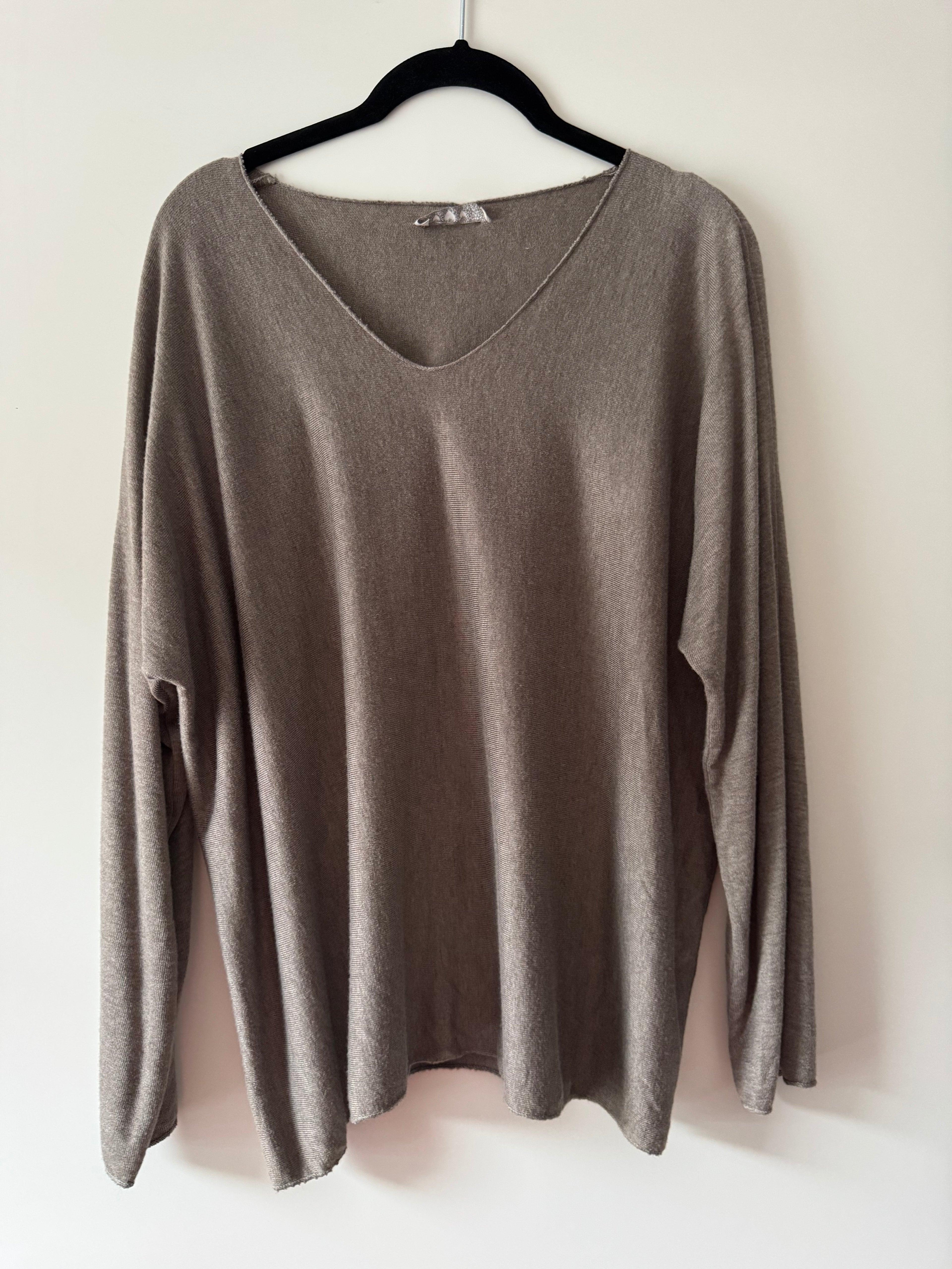 Feinstrickpulli mit V Ausschnitt