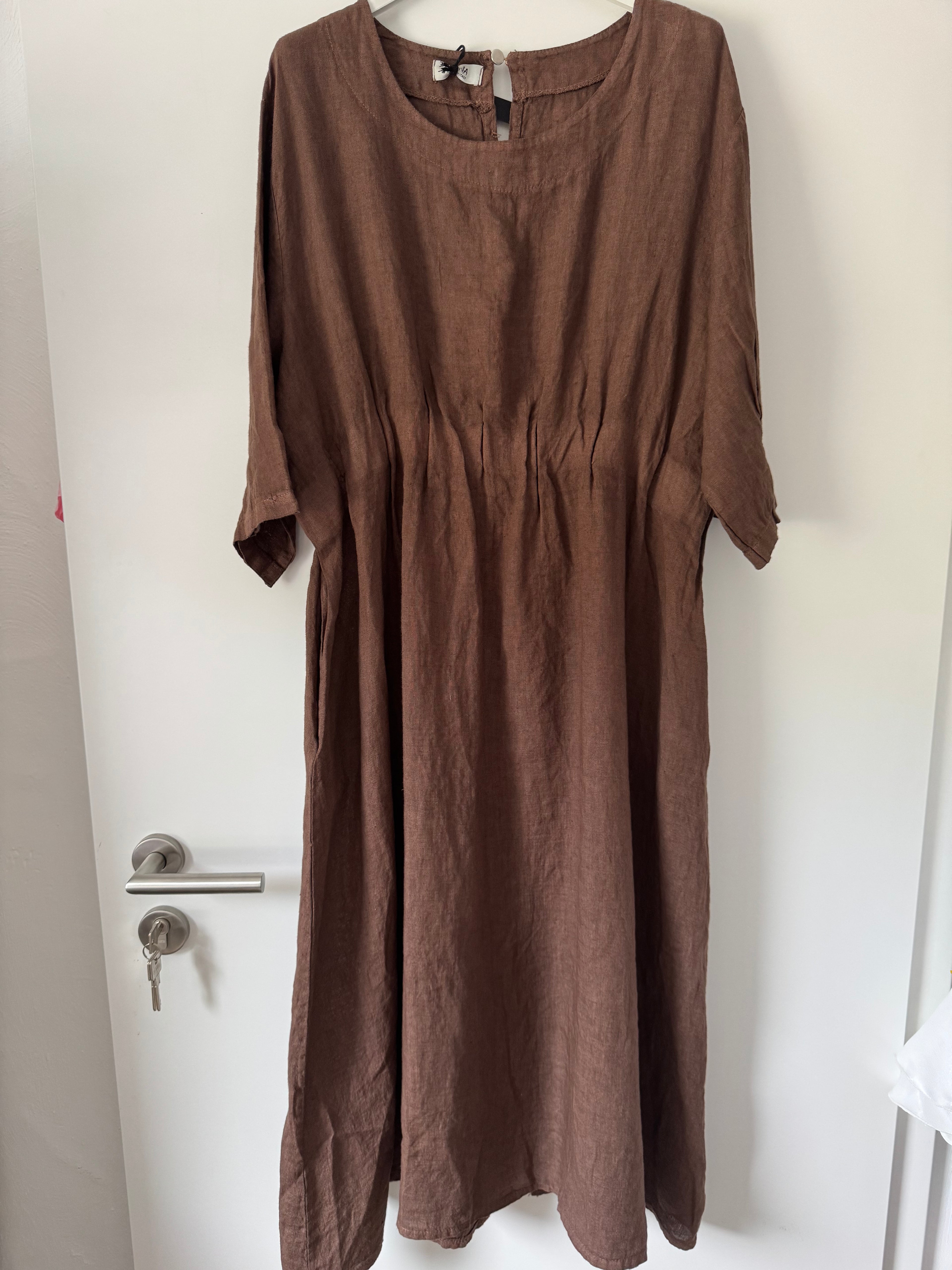 Edles Leinenkleid mit Gummizug