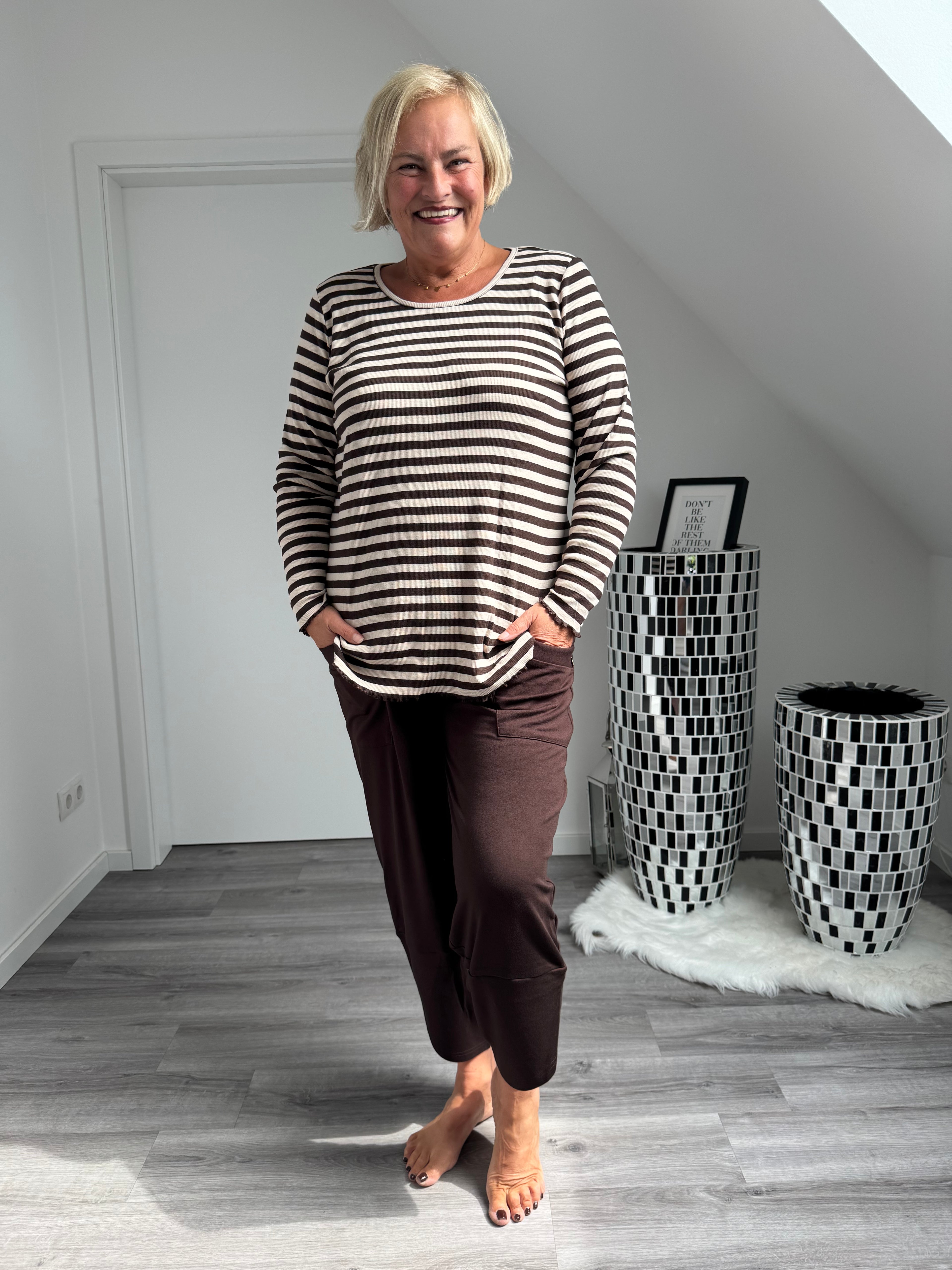 Shirt geringelt Curvy Zhenzi