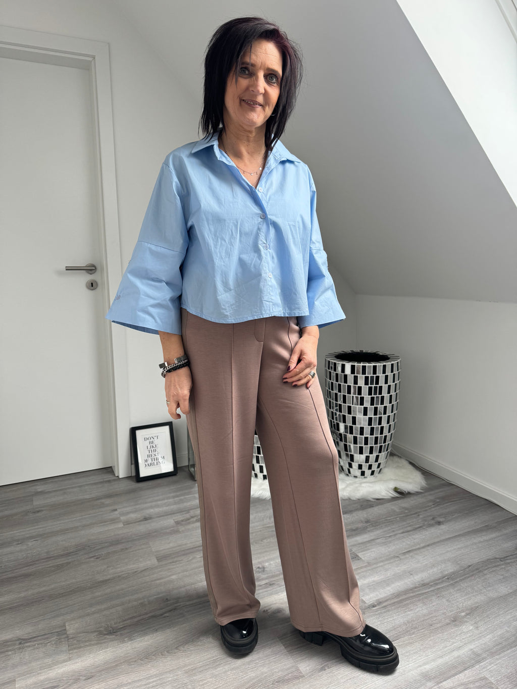 Bequeme Marlene Hose mit Biese