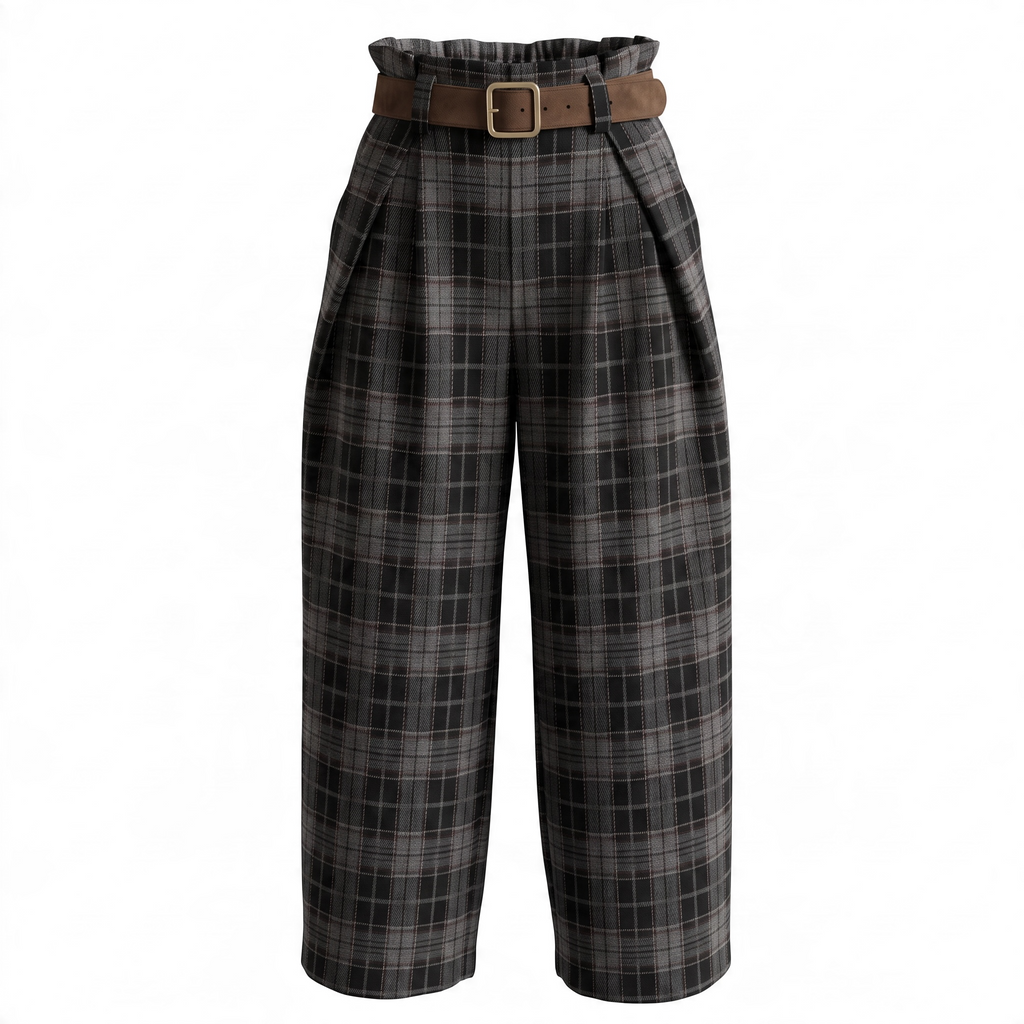 Palazzo Flanell Hose kuschelig weich