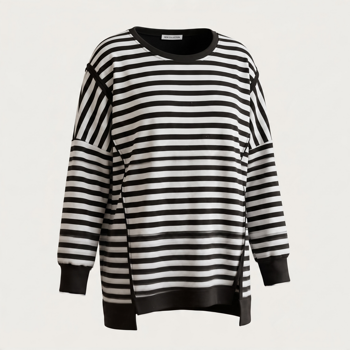 Bigsize Streifensweatshirt