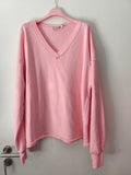 Sweatshirt mit V Ausschnitt