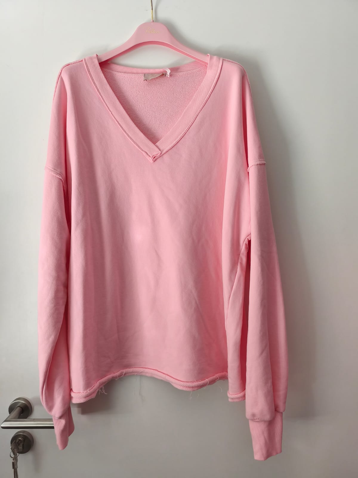 Sweatshirt mit V Ausschnitt