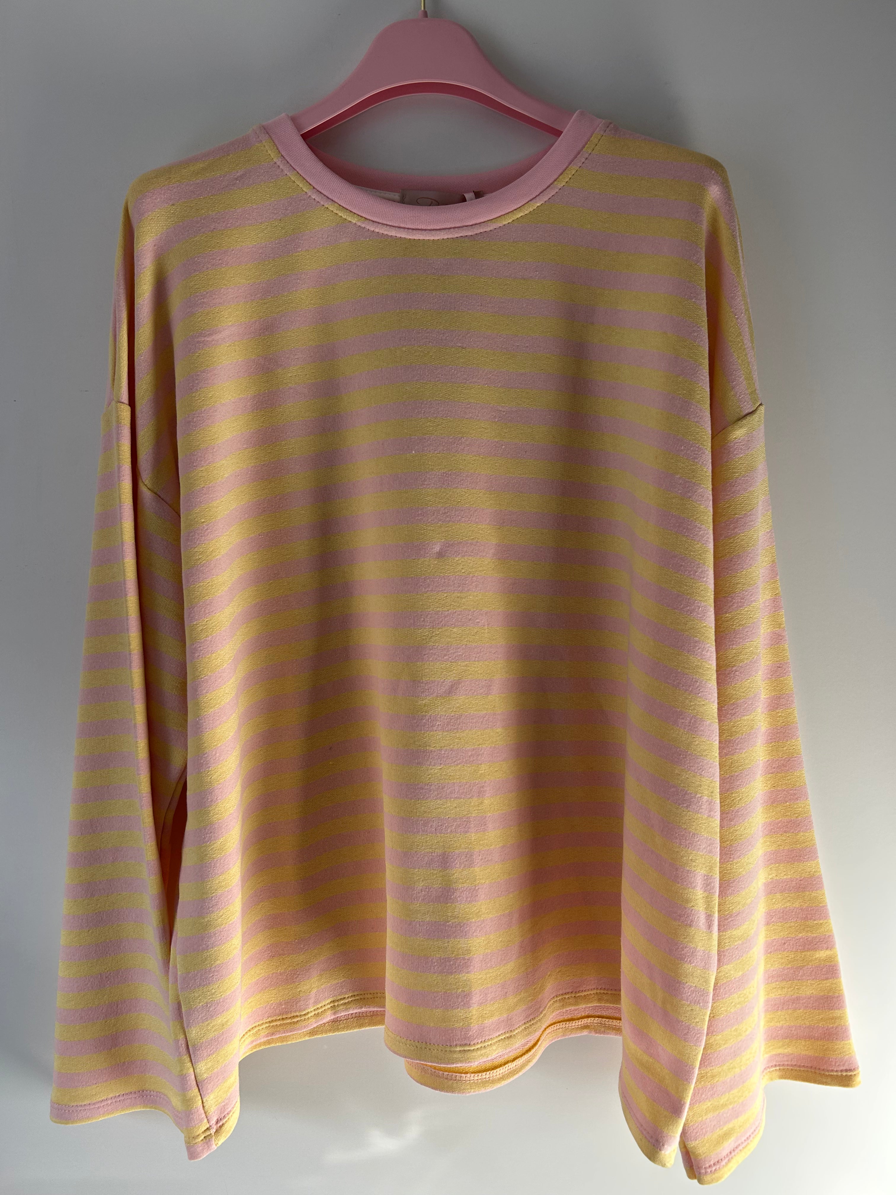 Buntes Streifensweatshirt