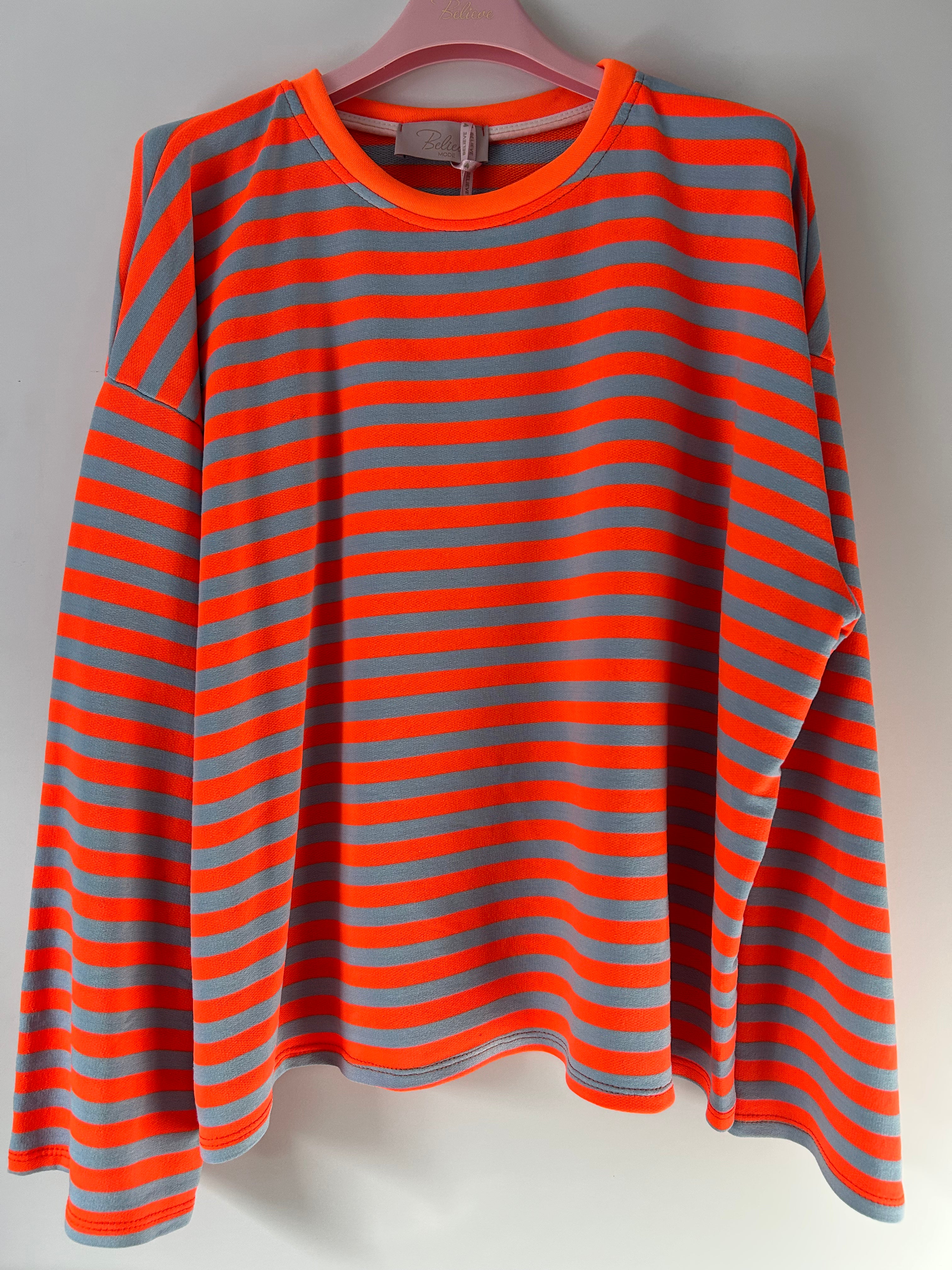 Buntes Streifensweatshirt