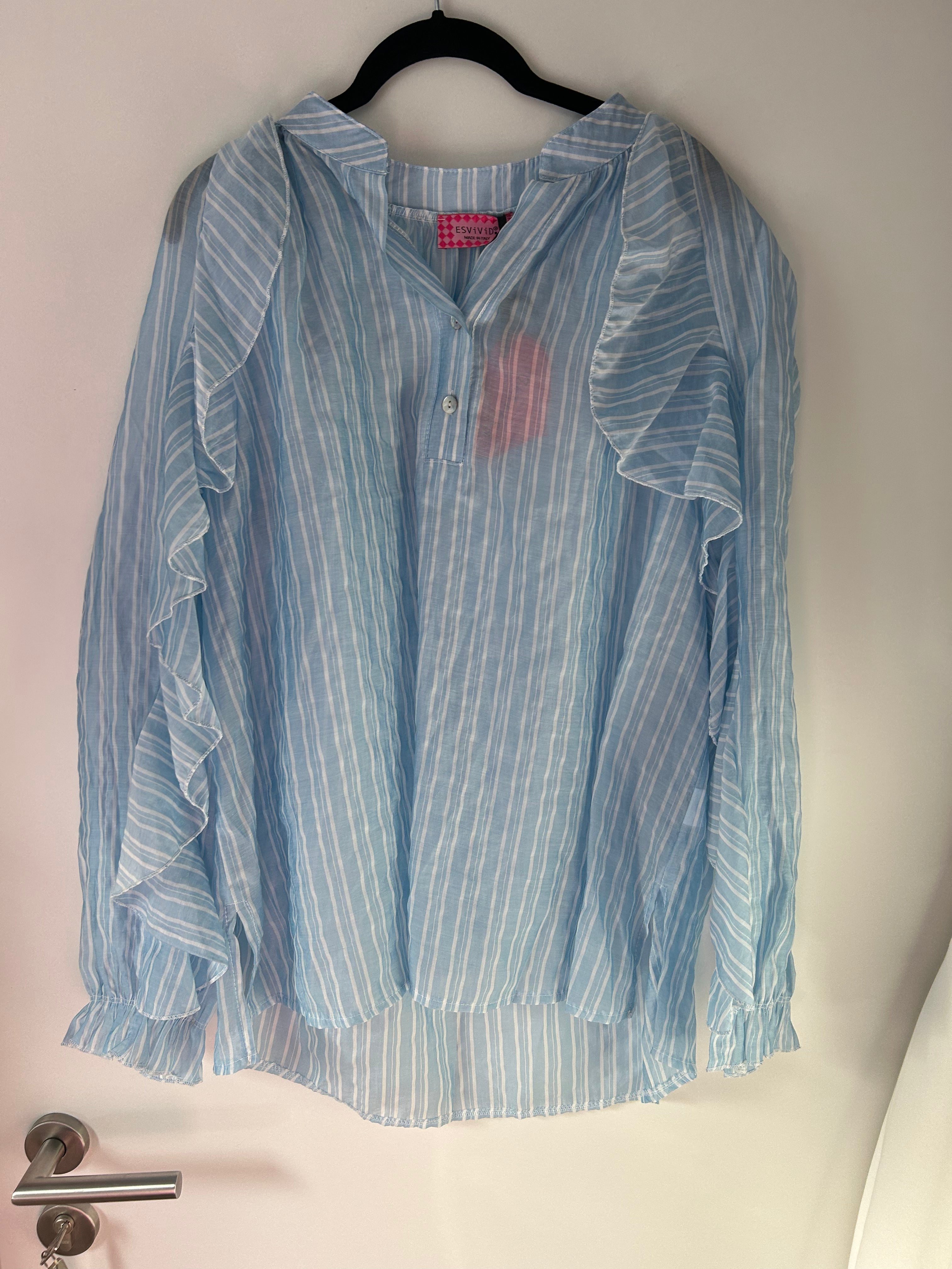 Transparente Rüschenbluse