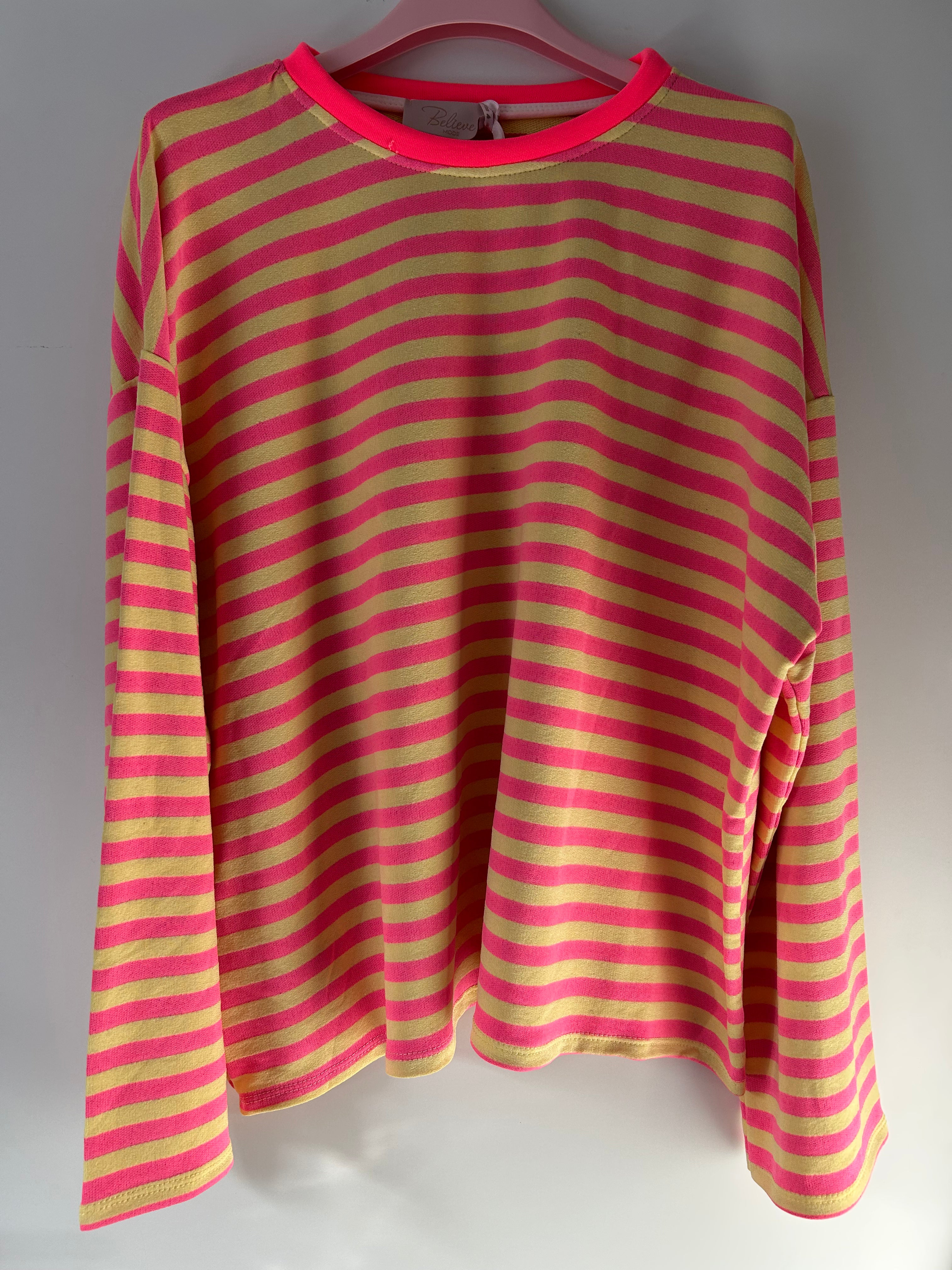 Buntes Streifensweatshirt