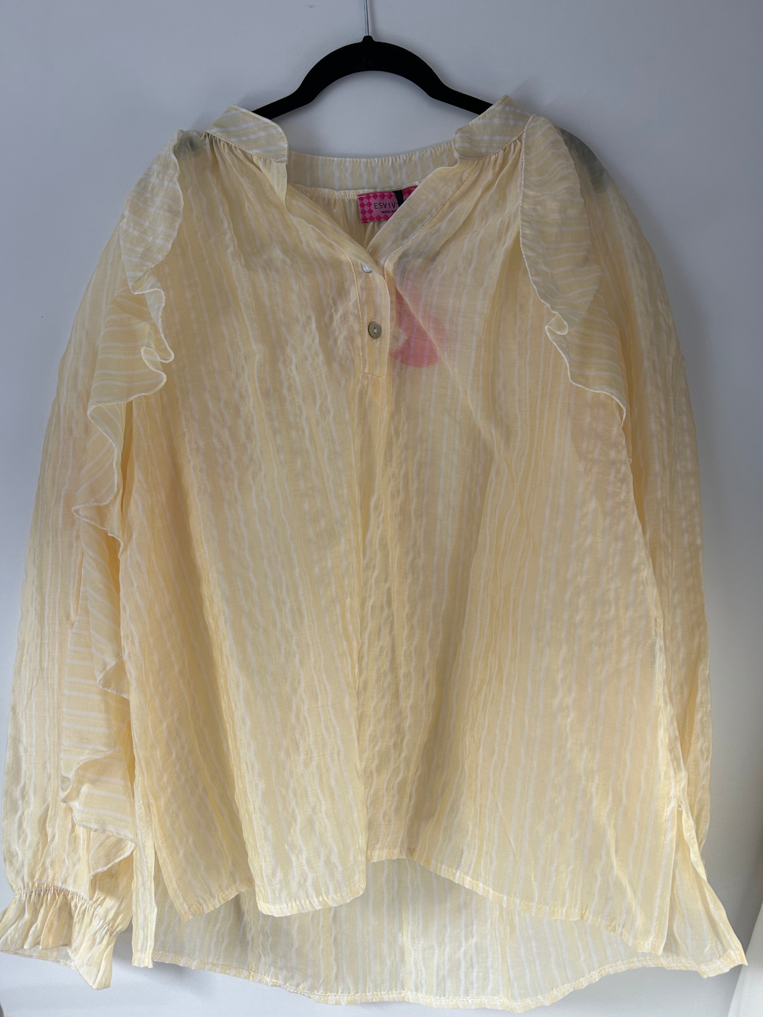 Transparente Rüschenbluse