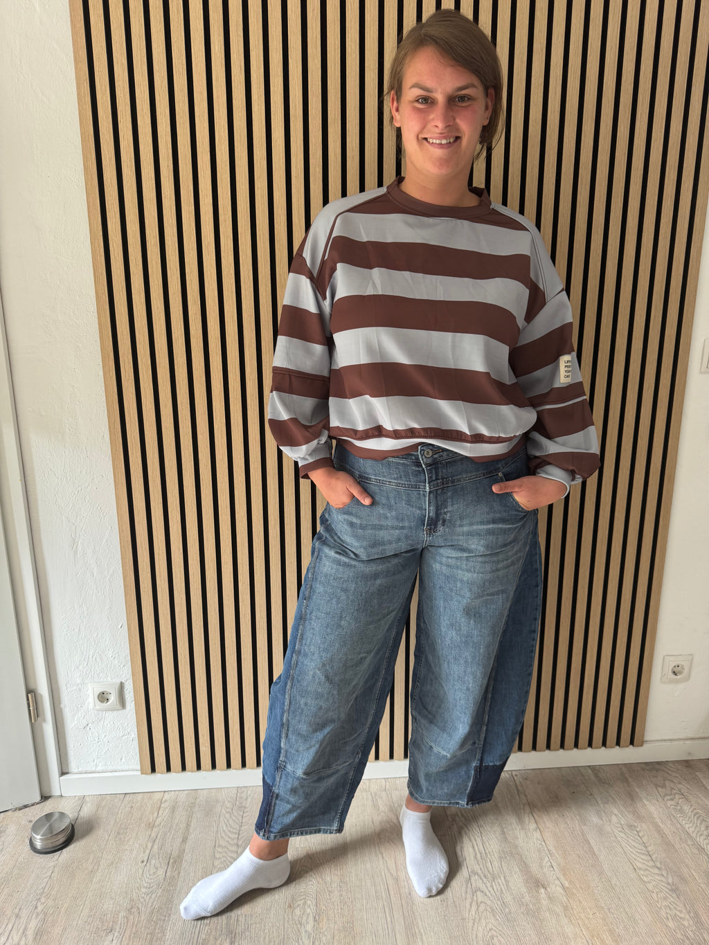 Blockstreifen Butterstoff Shirt