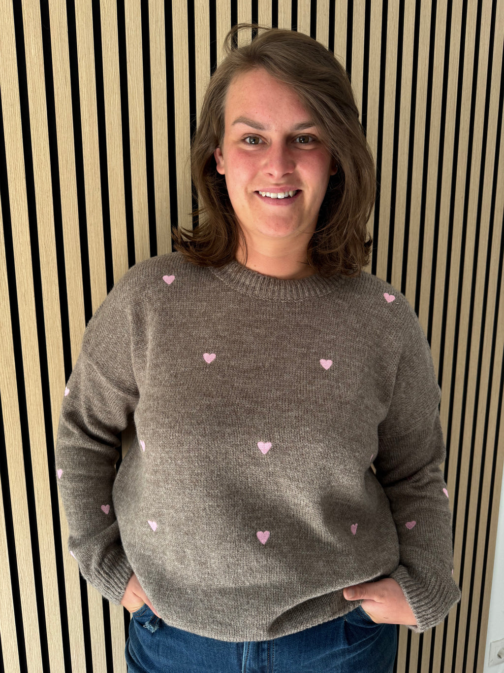 Herzchen Strickpullover