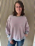 Oversize Streifen Sweatshirt